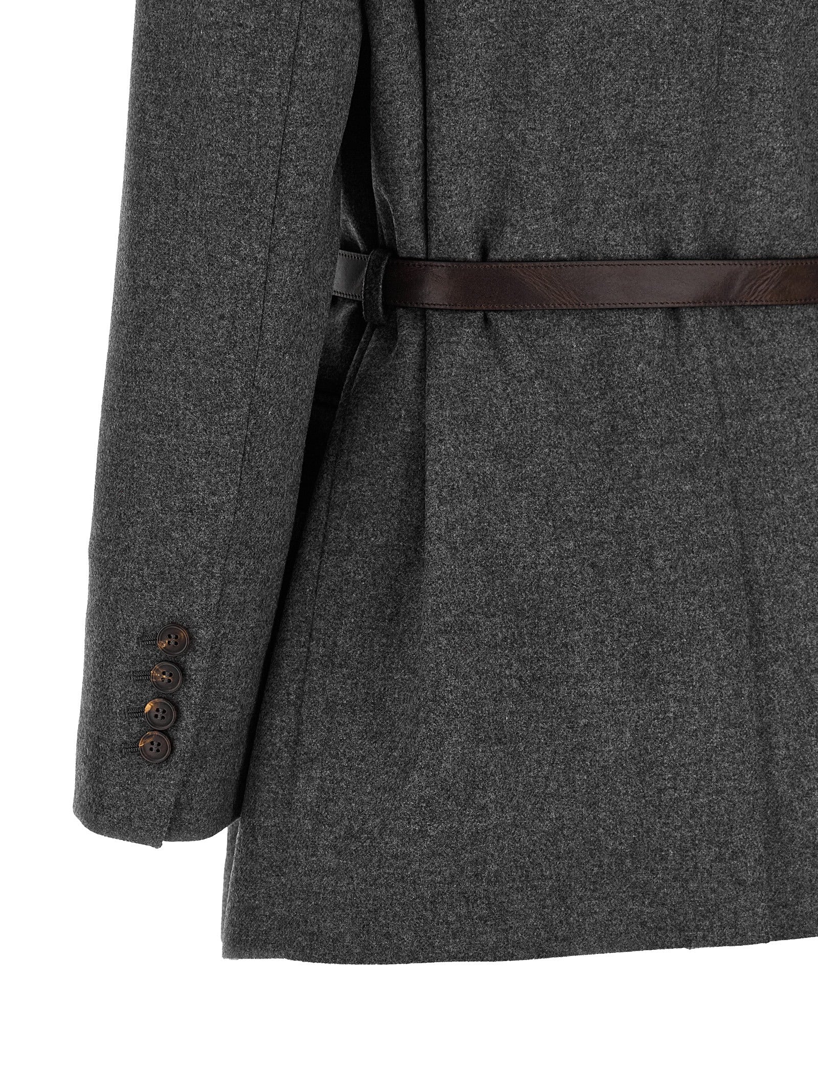 Brunello Cucinelli Grauer Blazer aus reiner Schurwolle