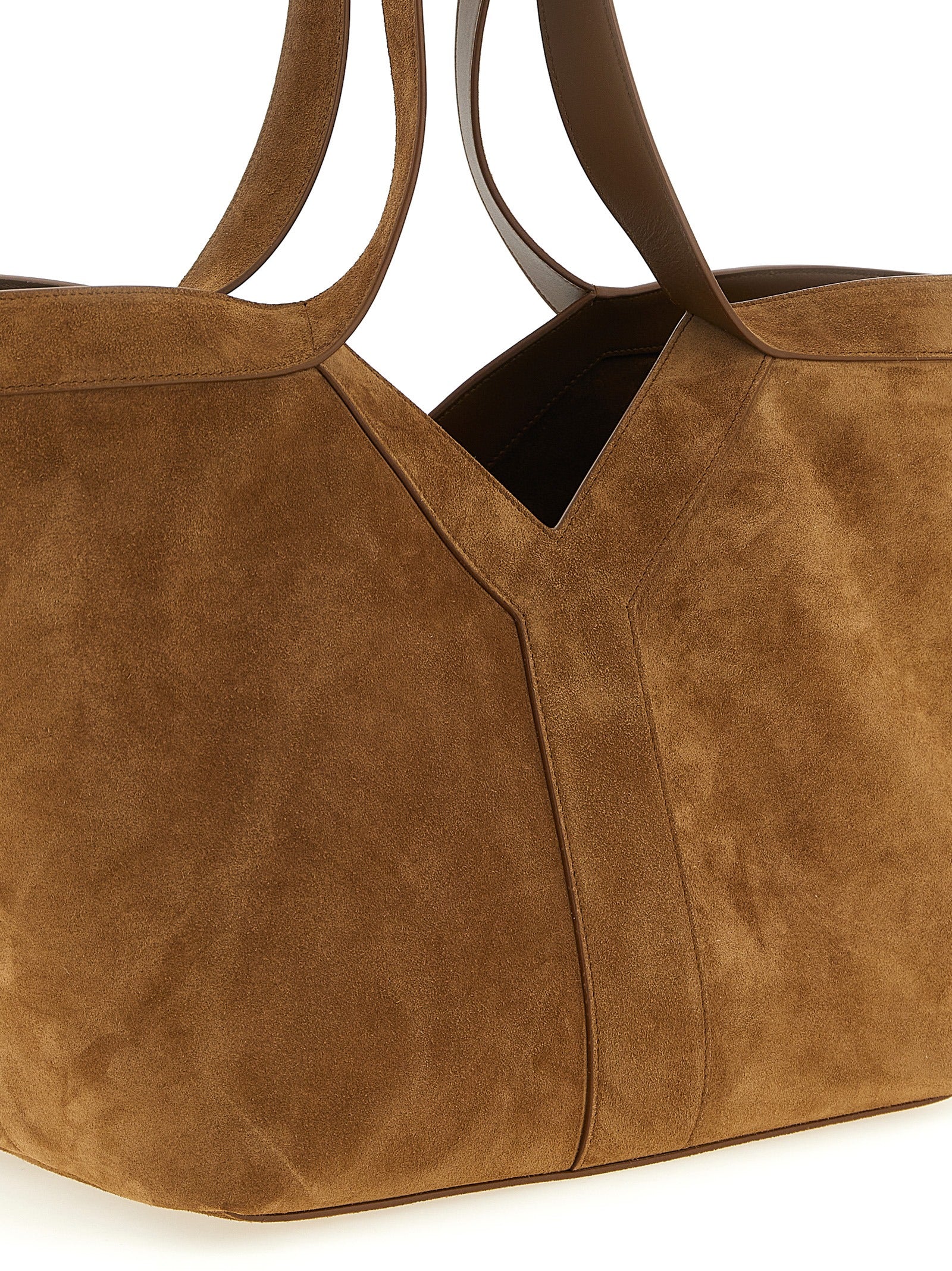 Saint Laurent Braune Kalbsleder-Tote Bag