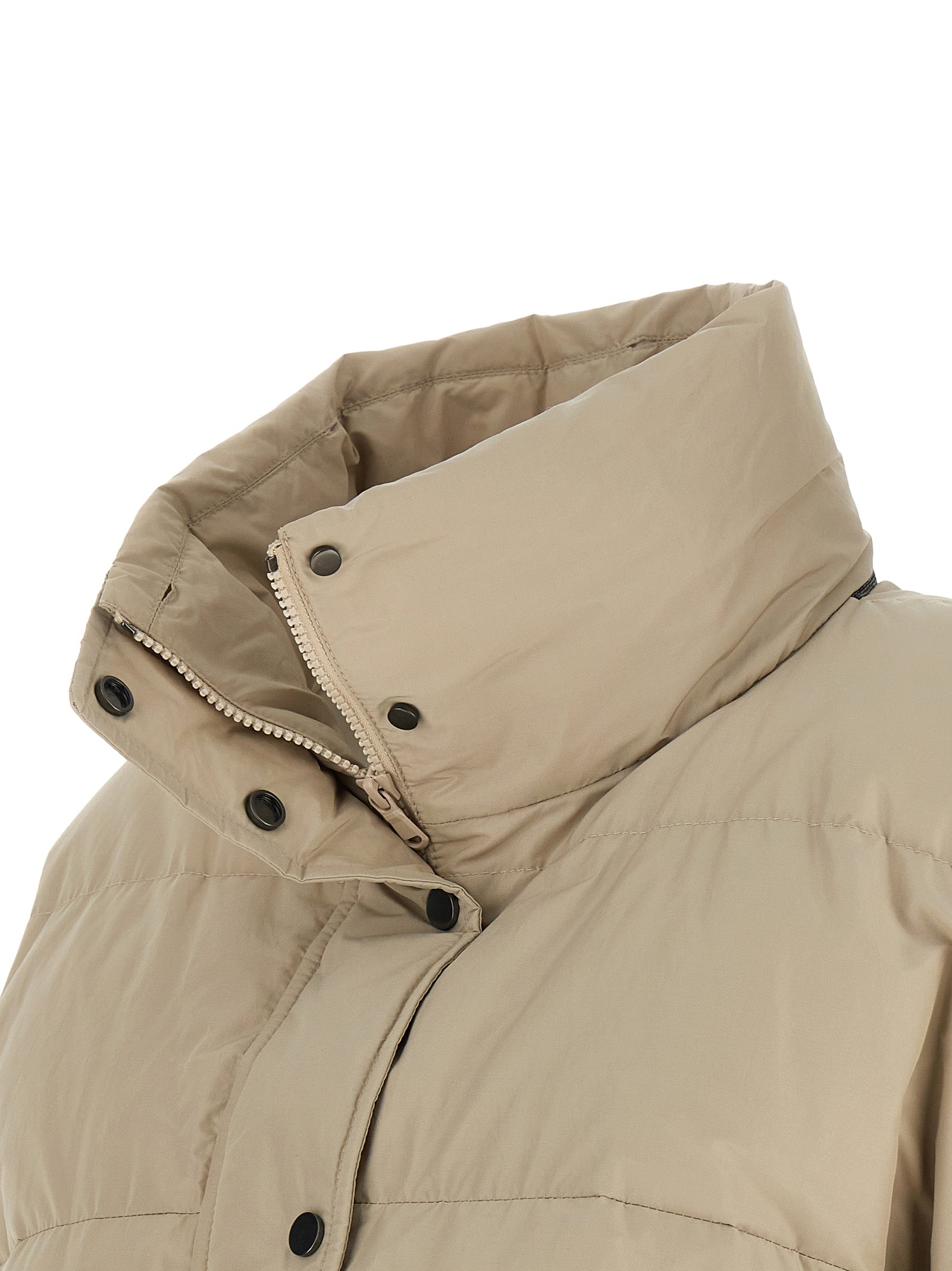 Brunello Cucinelli Beige Baumwolljacke in voller Länge