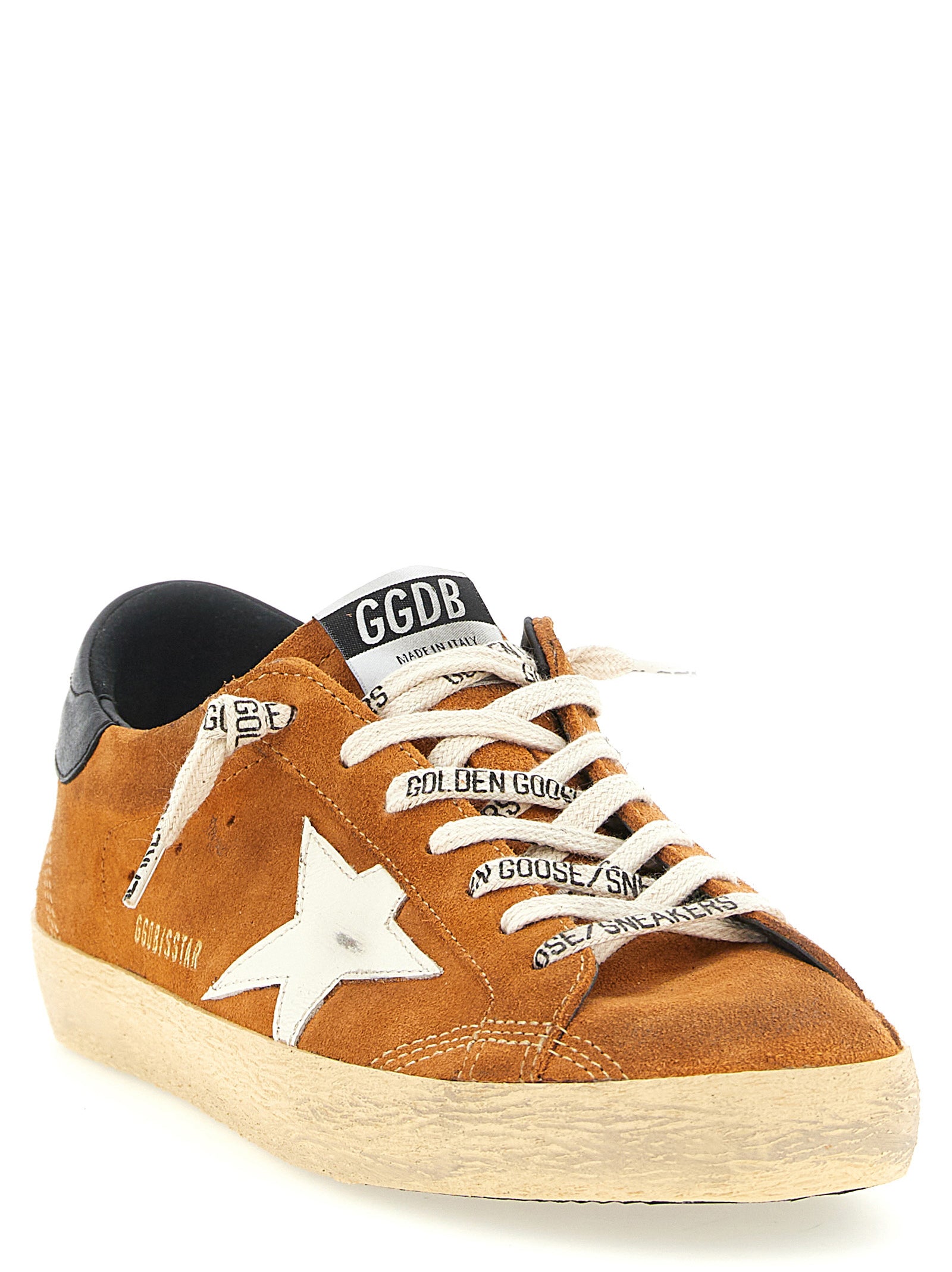 Golden Goose Sneakers aus orangefarbenem Rindsleder