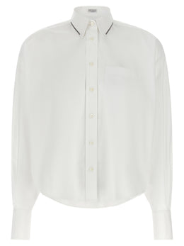 Brunello Cucinelli Weiße Baumwollbluse