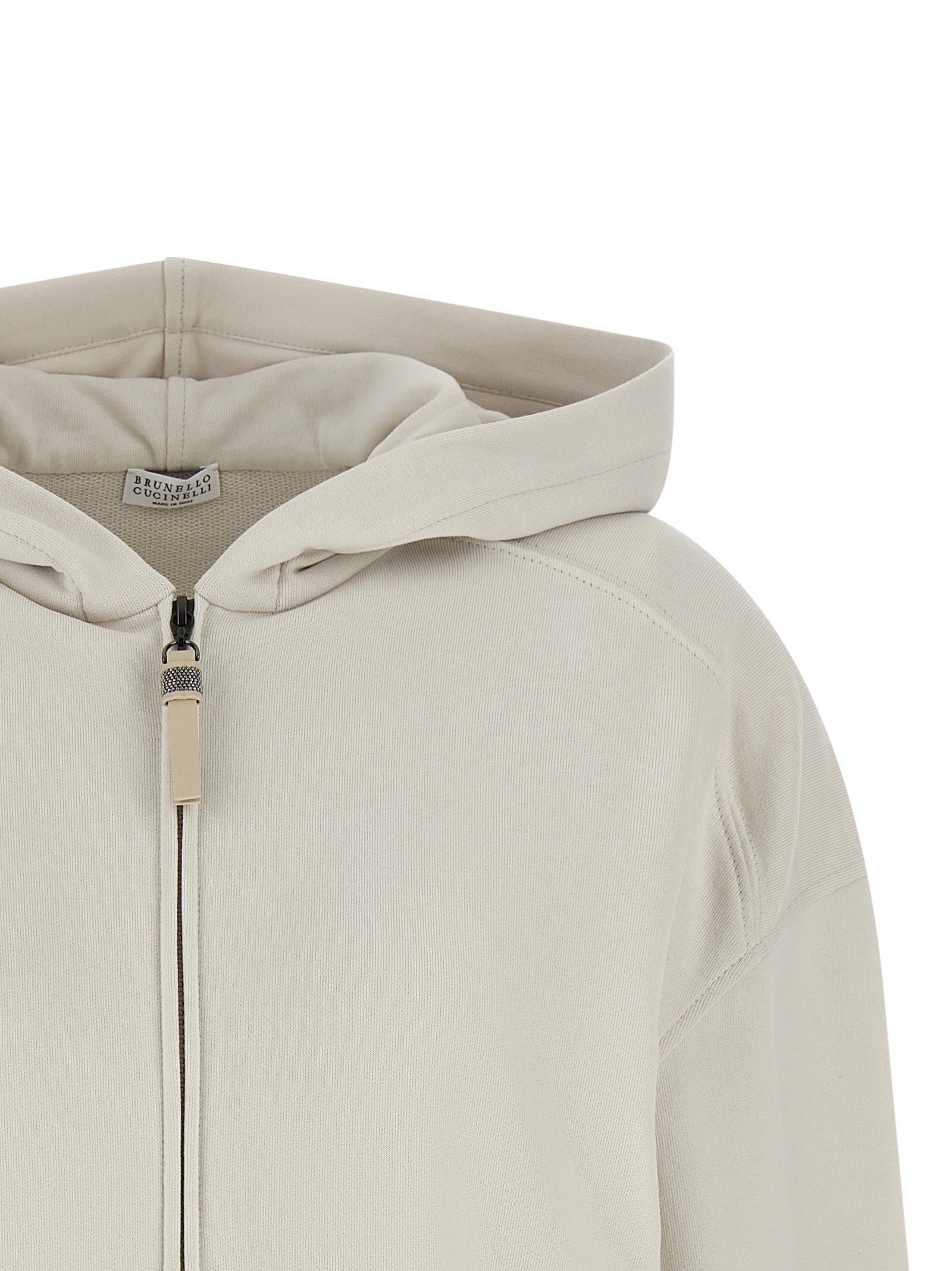 Brunello Cucinelli Beige Baumwoll-Sweatshirt
