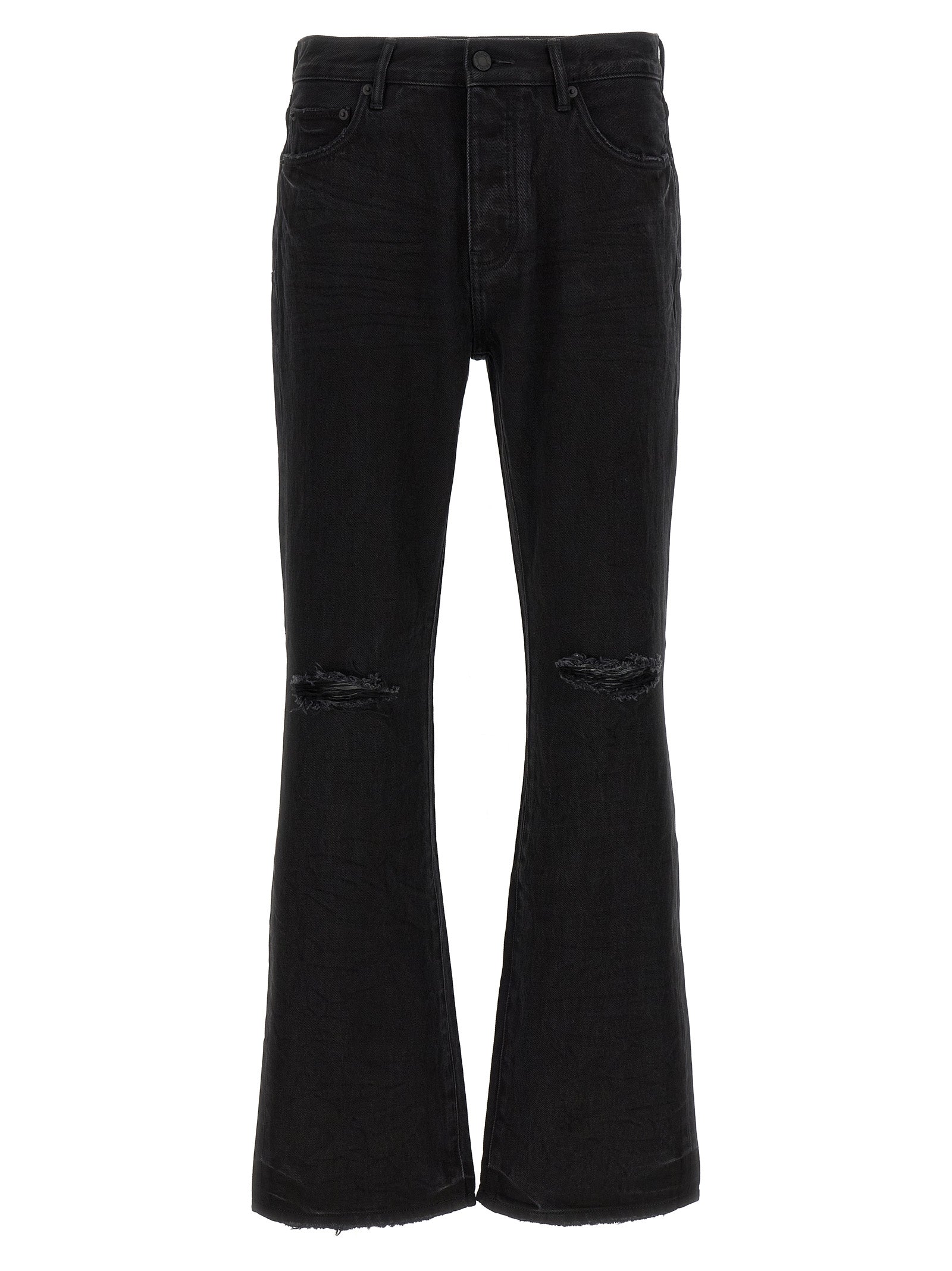 PURPLE Schwarze Baumwoll-Schlagjeans