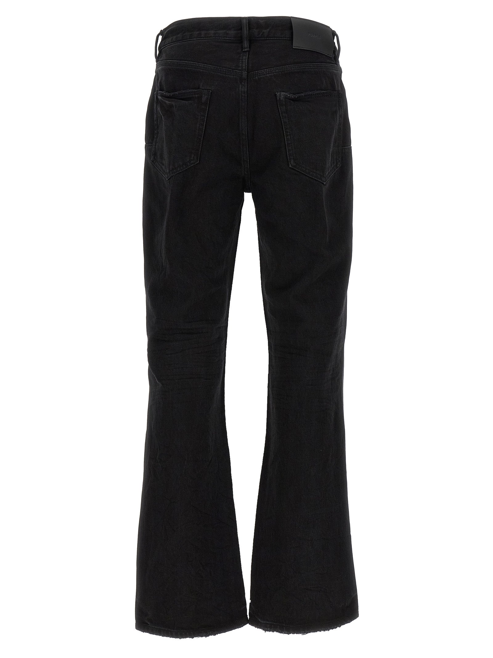 PURPLE Schwarze Baumwoll-Schlagjeans