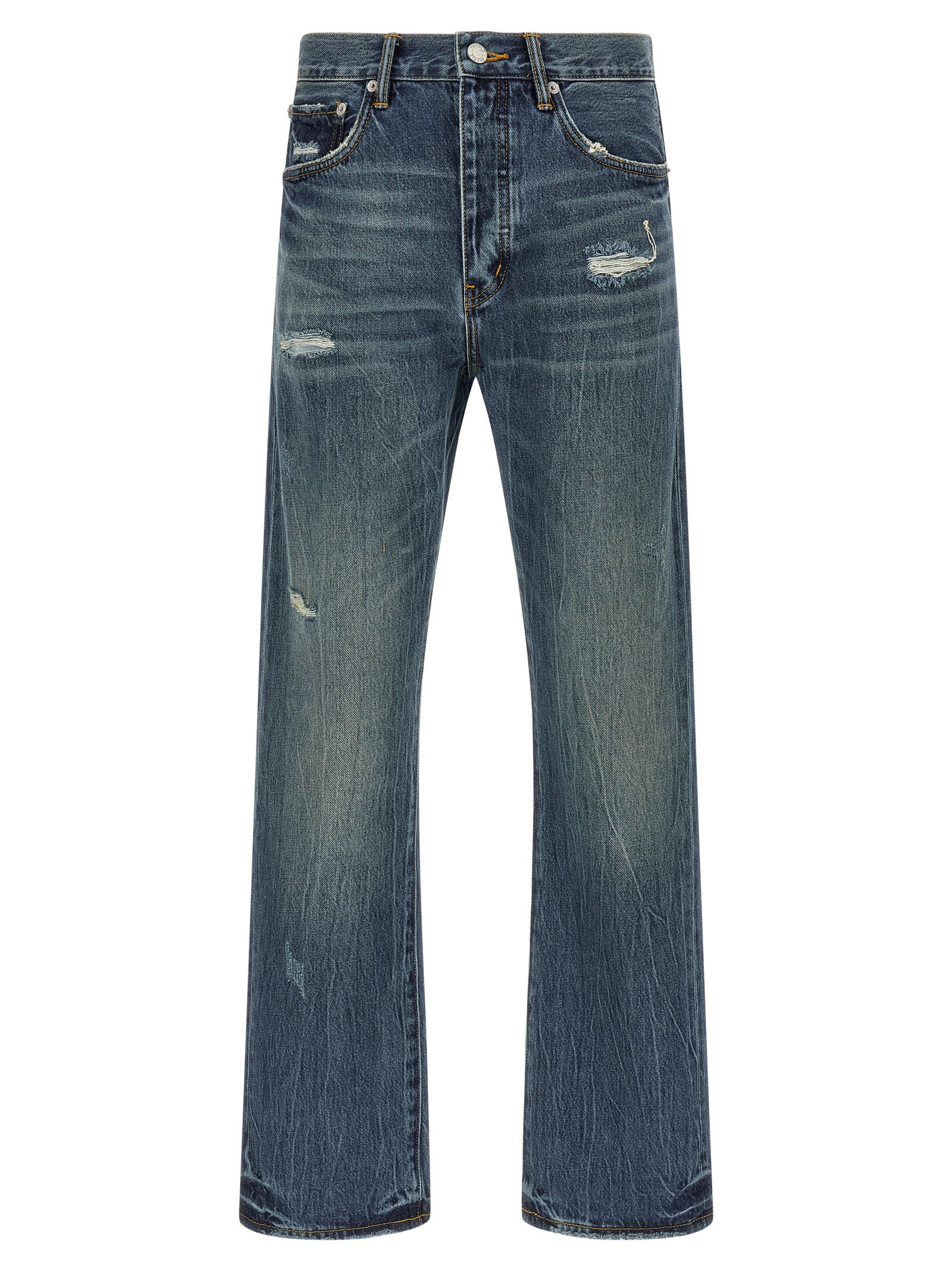 PURPLE Blaue Jeans aus Baumwolle im geraden Schnitt