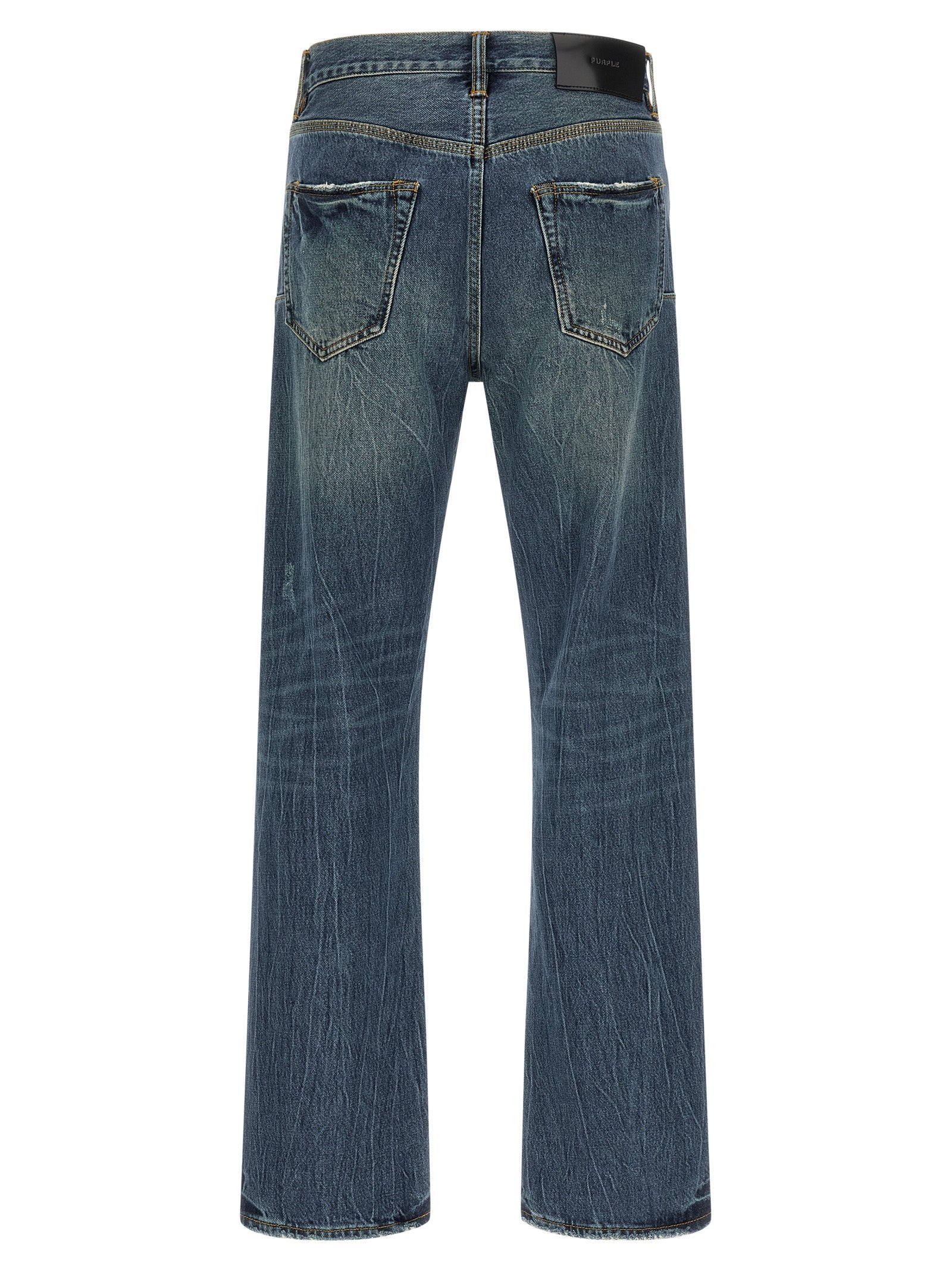 PURPLE Blaue Jeans aus Baumwolle im geraden Schnitt