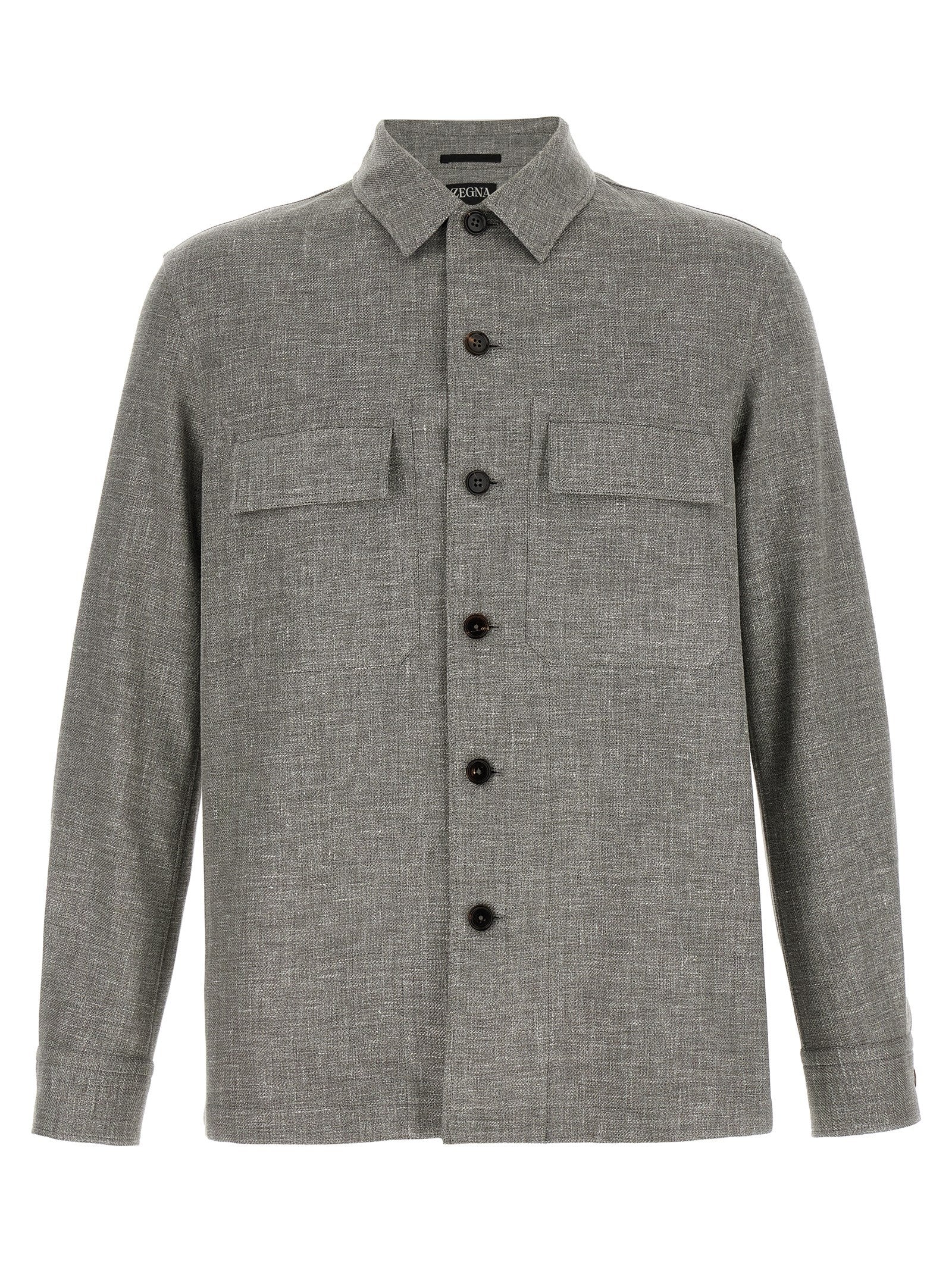ZEGNA Bicolor Leinenbluse