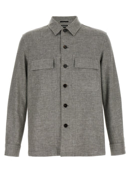 ZEGNA Bicolor Leinenbluse