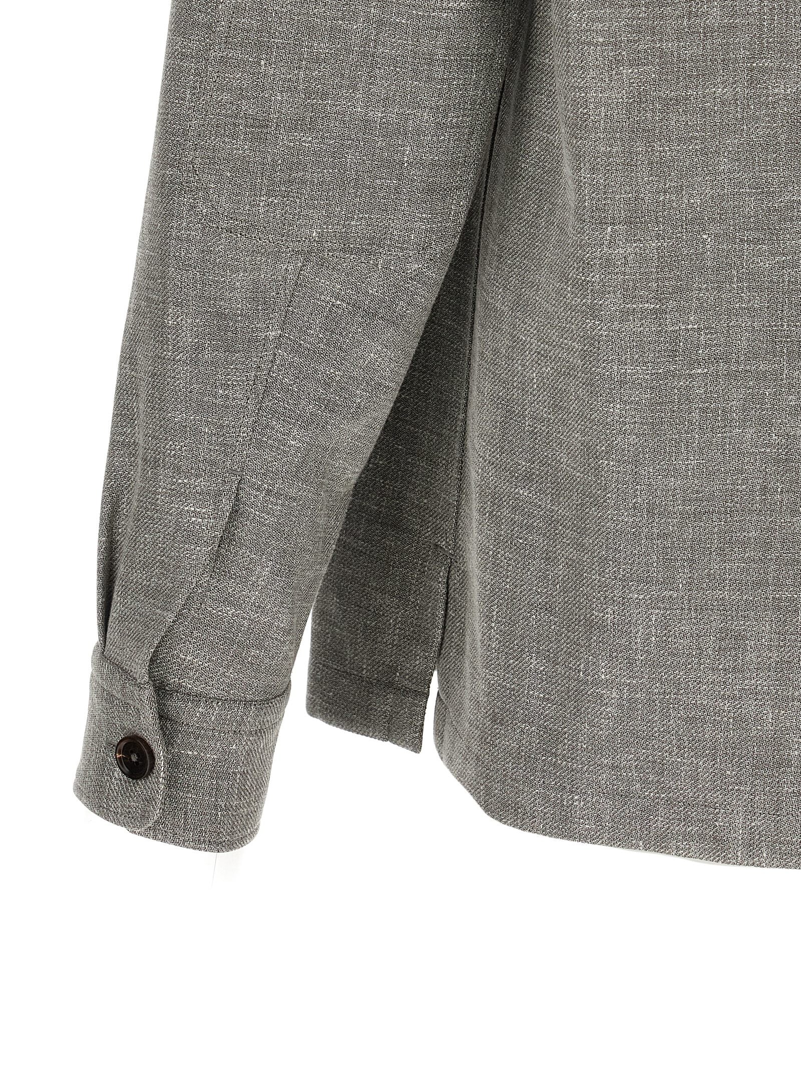 ZEGNA Bicolor Leinenbluse