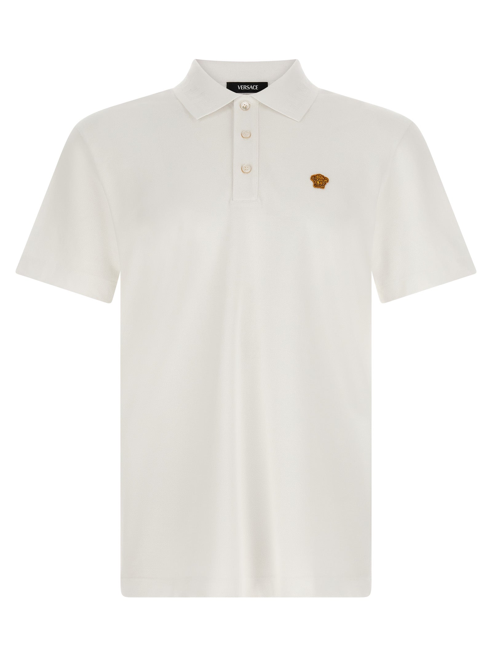 Versace Weißes Poloshirt aus Baumwolle