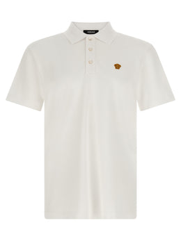 Versace Weißes Poloshirt aus Baumwolle