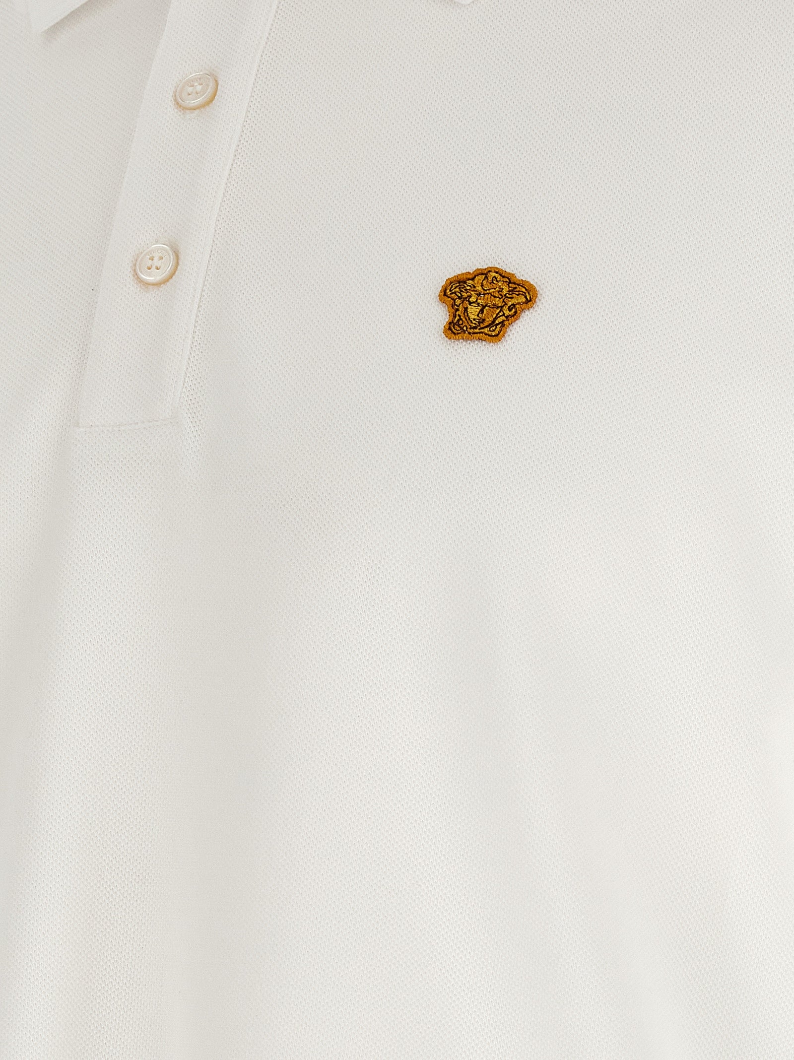 Versace Weißes Poloshirt aus Baumwolle