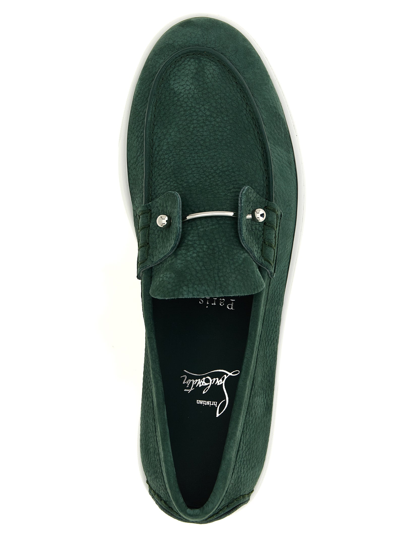 Christian Louboutin Zweifarbige Kalbsleder-Loafer zum Hineinschlüpfen