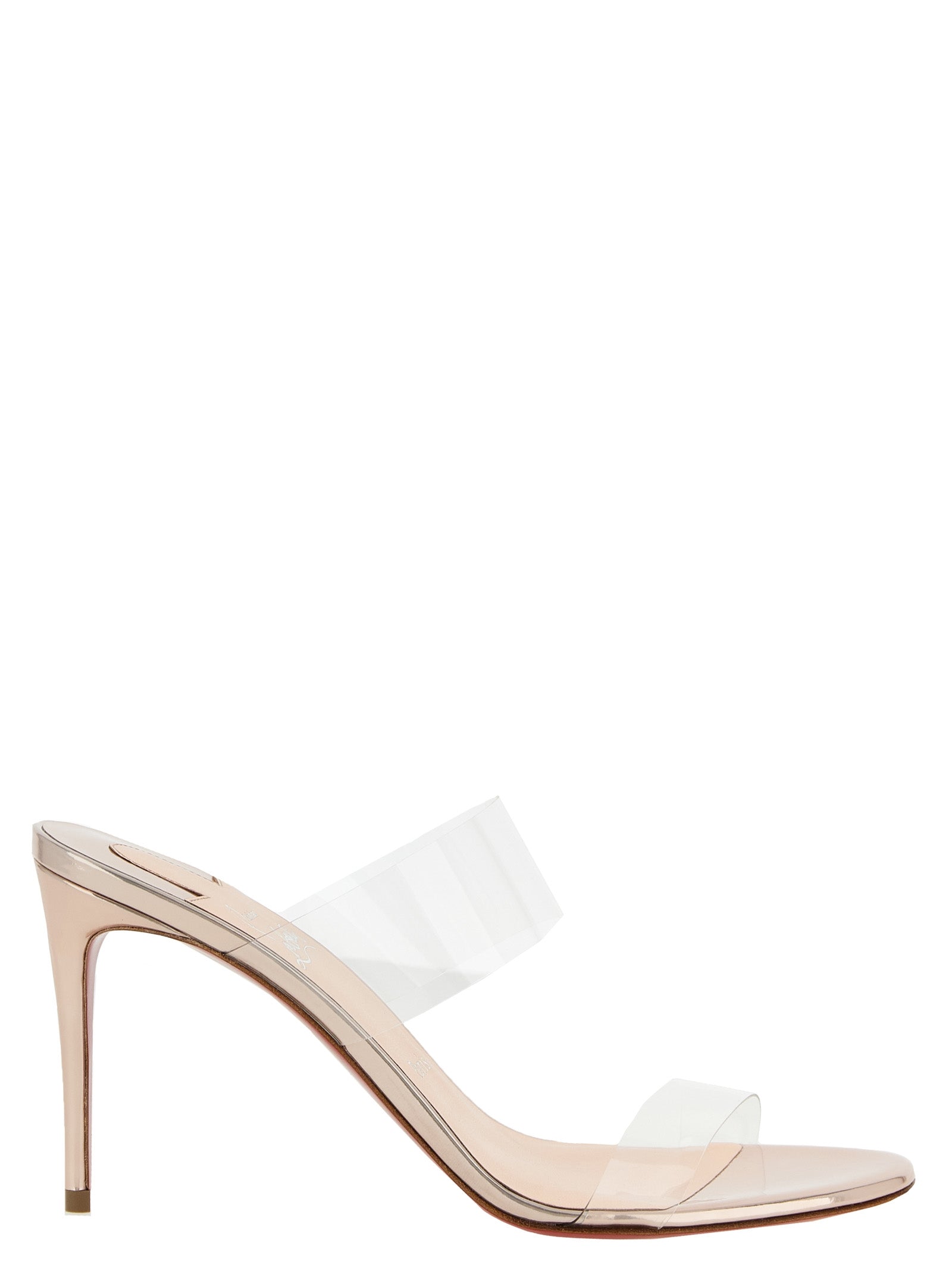Christian Louboutin Sandaletten mit Stilettoabsatz aus mehrfarbigem Kalbsleder