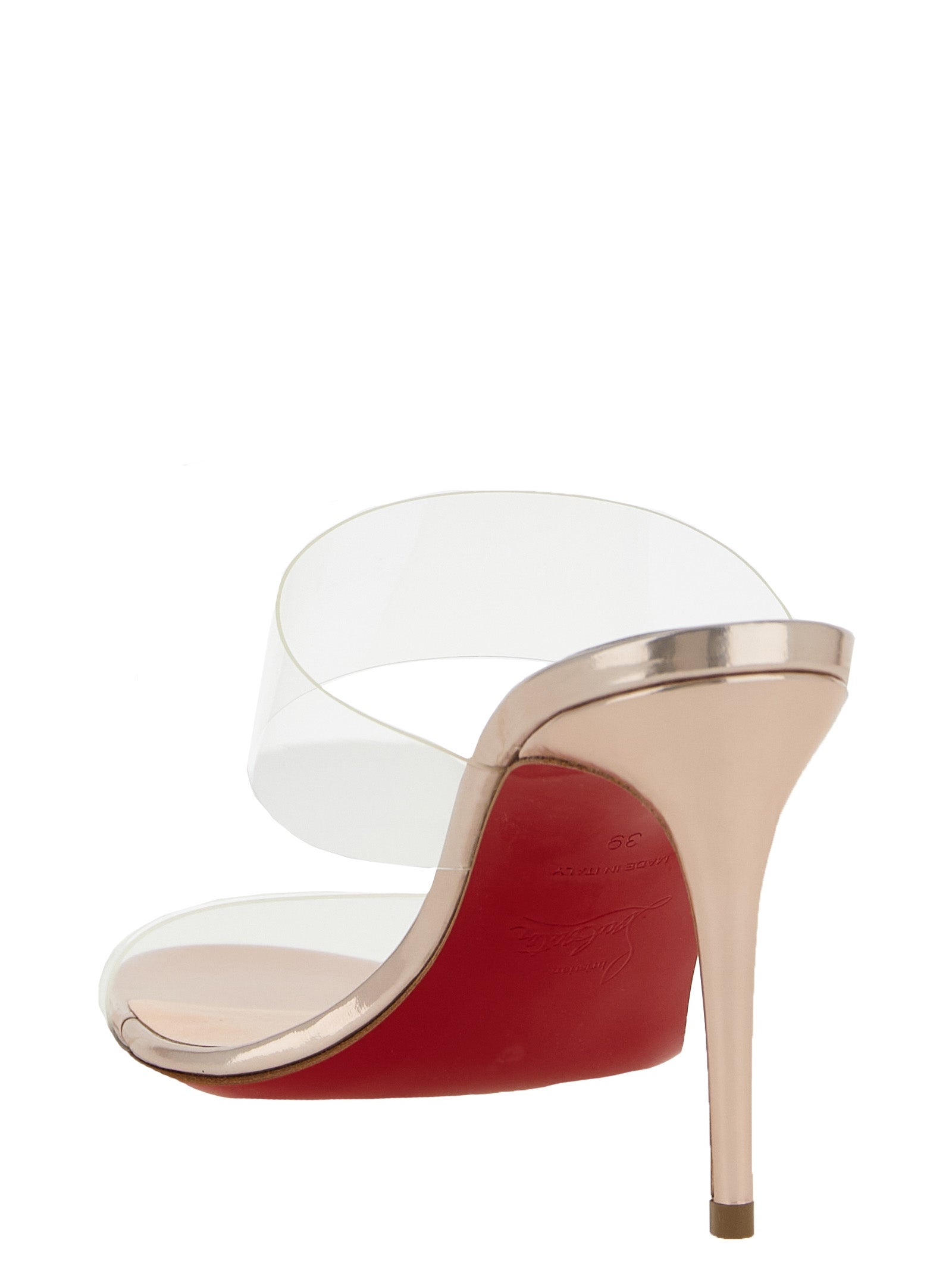 Christian Louboutin Sandaletten mit Stilettoabsatz aus mehrfarbigem Kalbsleder