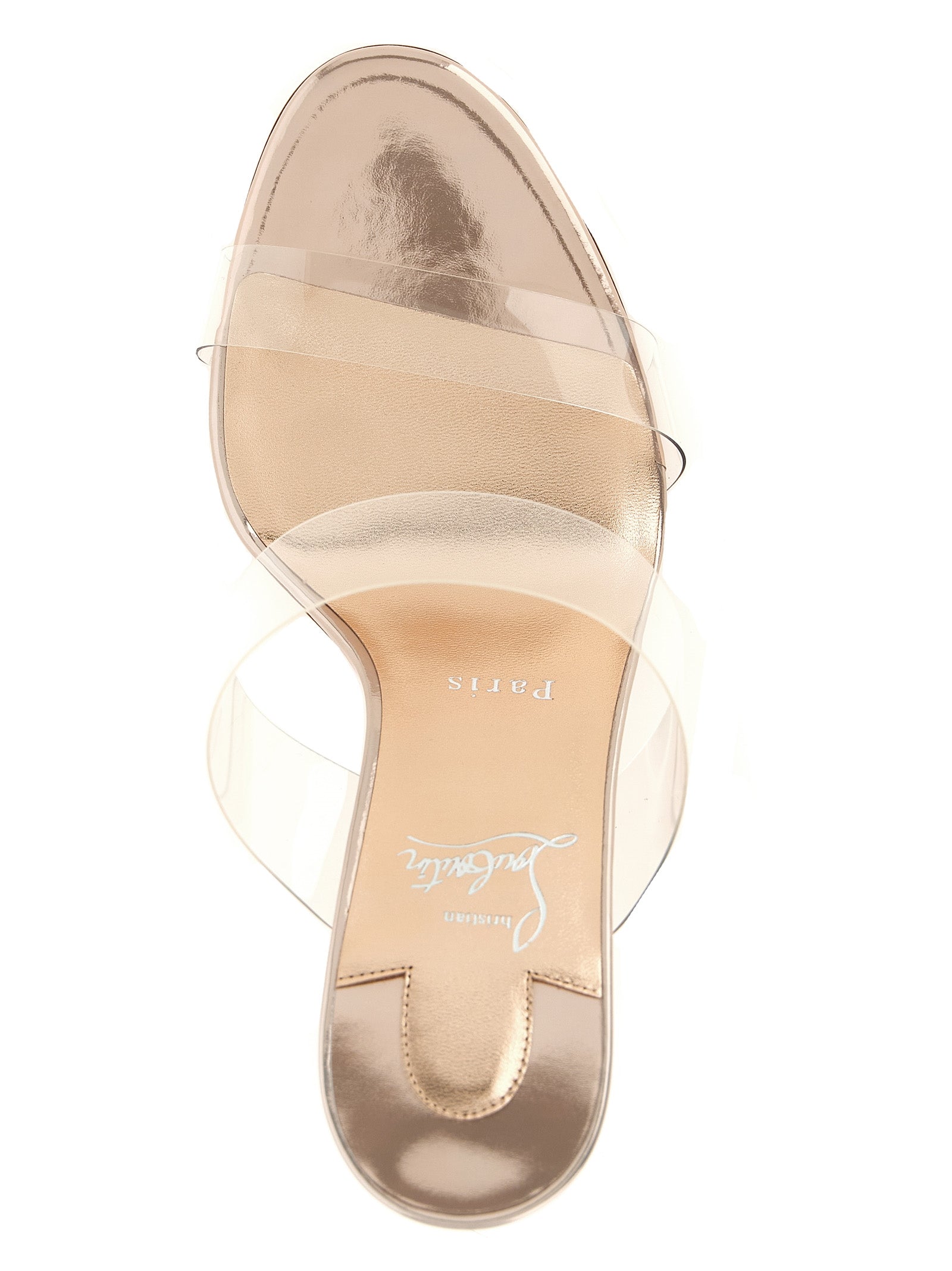 Christian Louboutin Sandaletten mit Stilettoabsatz aus mehrfarbigem Kalbsleder