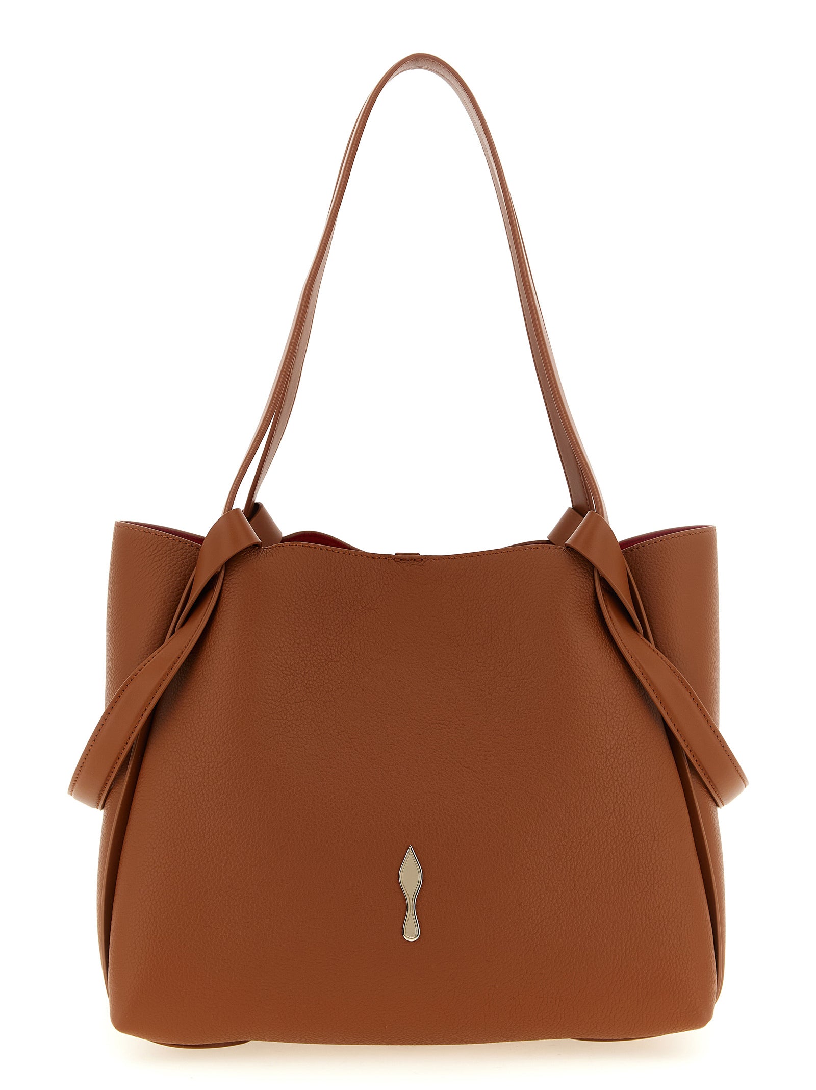 Christian Louboutin Braune Kalbsleder-Tote Bag