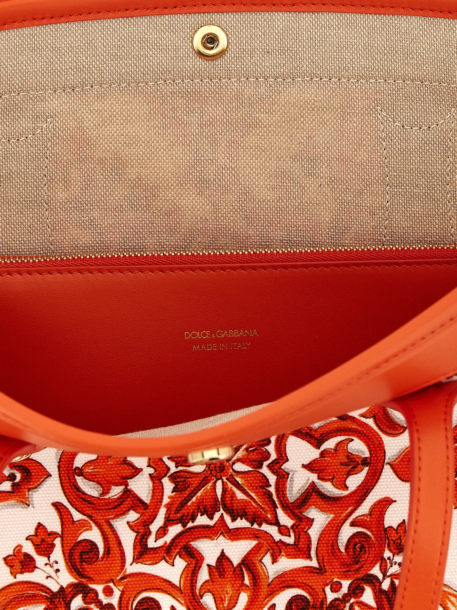 Dolce & Gabbana Orange Baumwolltasche