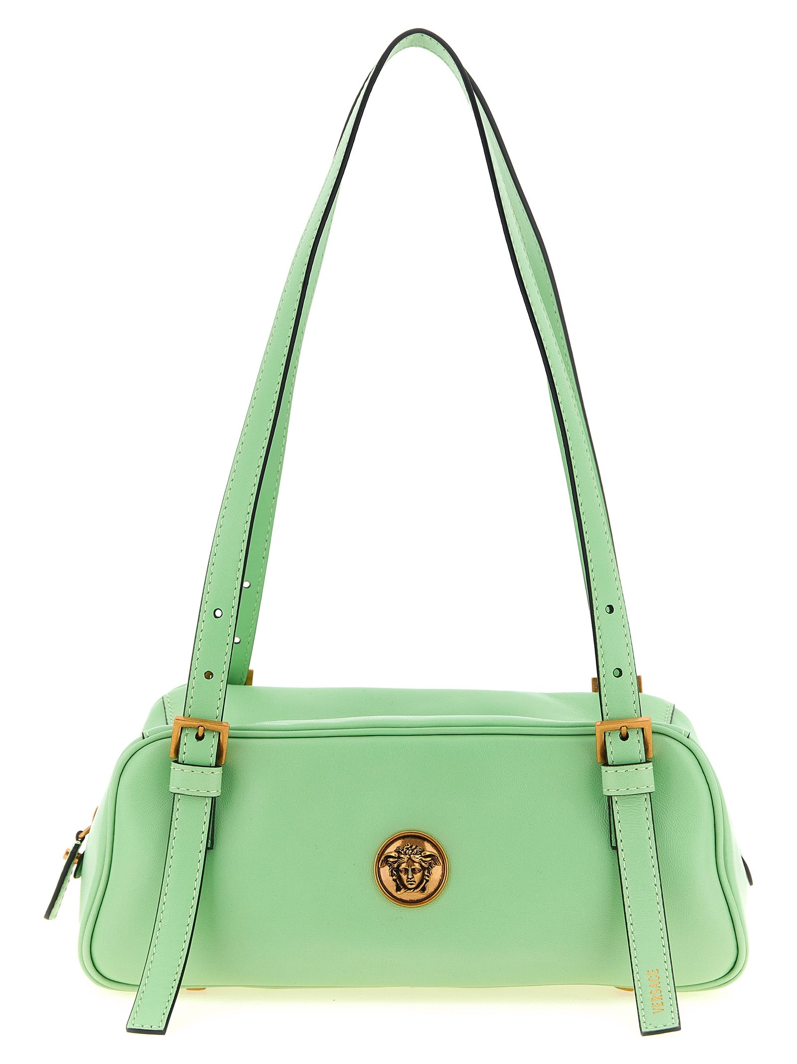 Versace Schultertasche aus zweifarbigem Lammleder