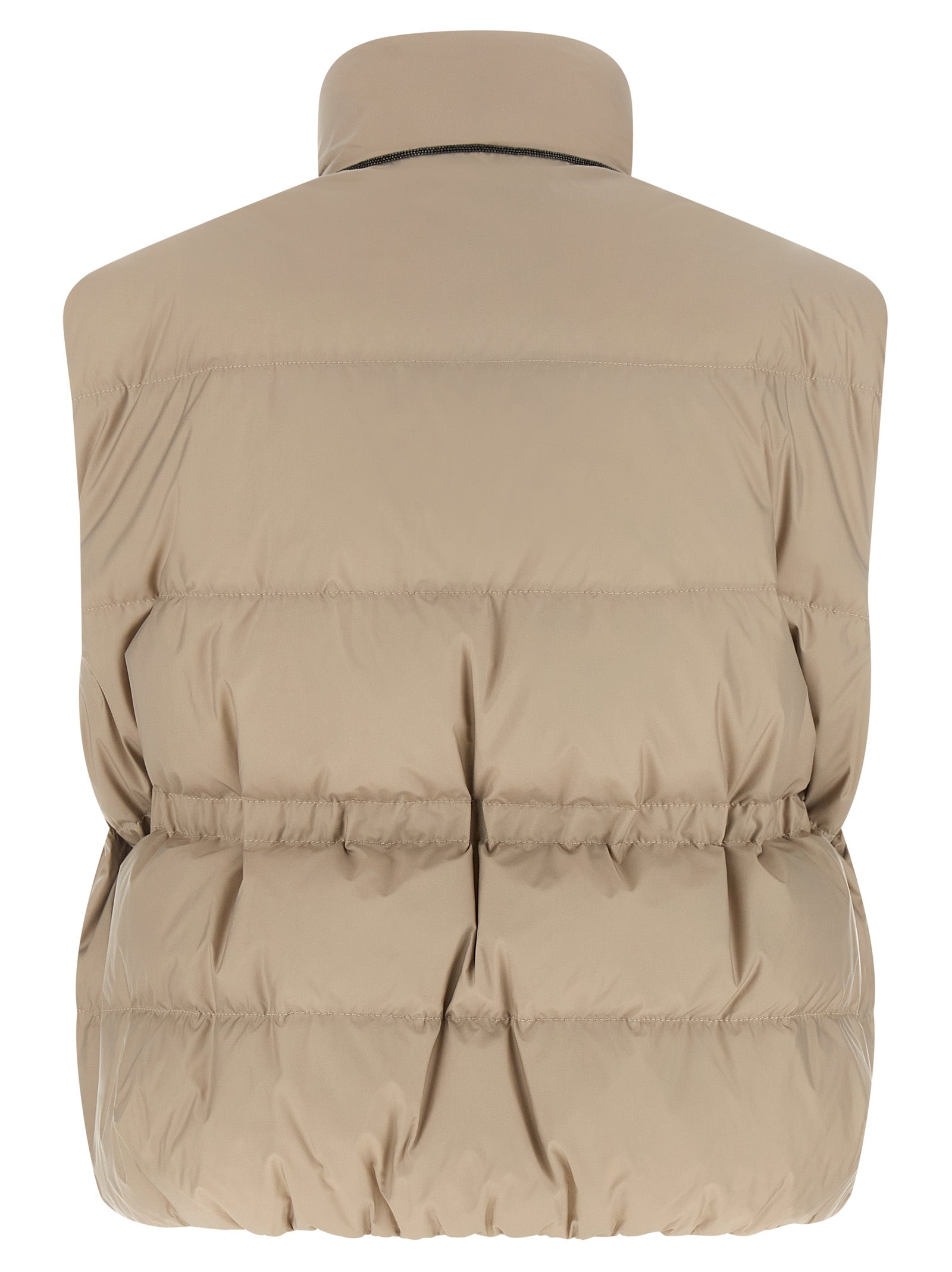 Brunello Cucinelli Graue ärmellose Polyester-Weste