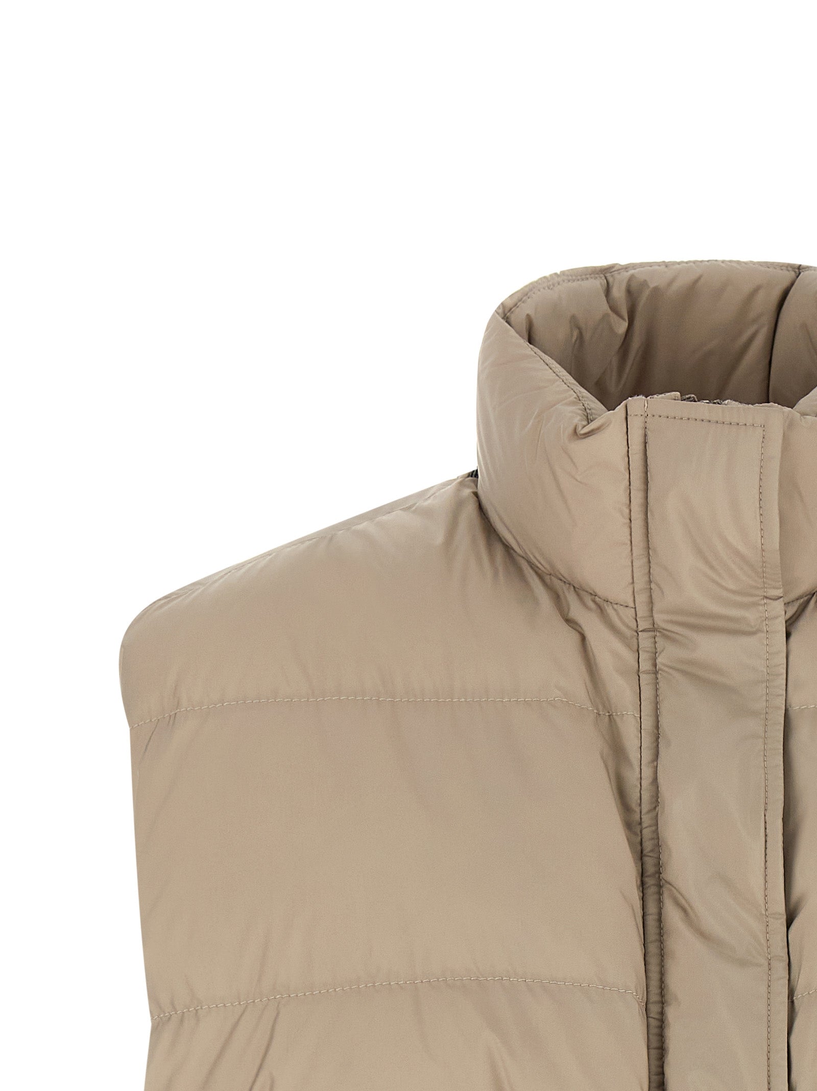 Brunello Cucinelli Graue ärmellose Polyester-Weste