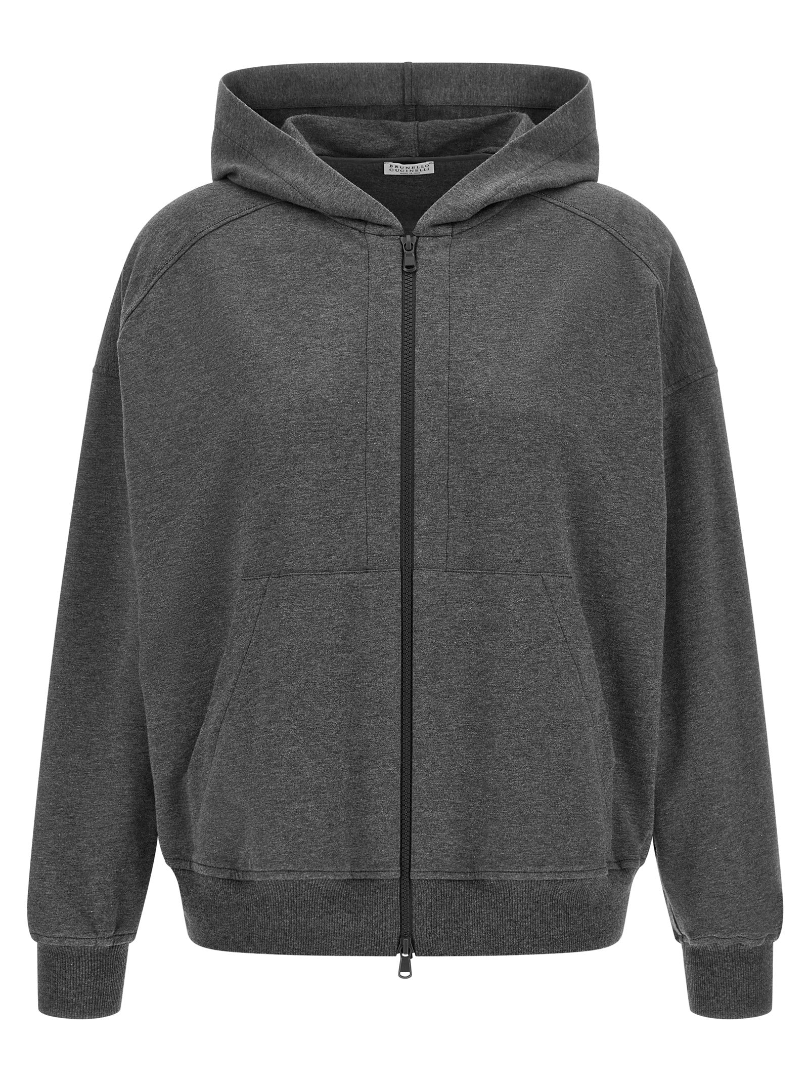 Brunello Cucinelli Grauer Baumwollpullover