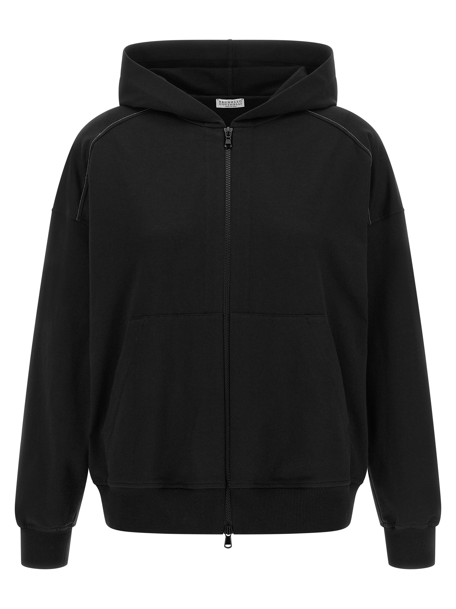 Brunello Cucinelli Schwarzer Baumwoll-Sweatshirt