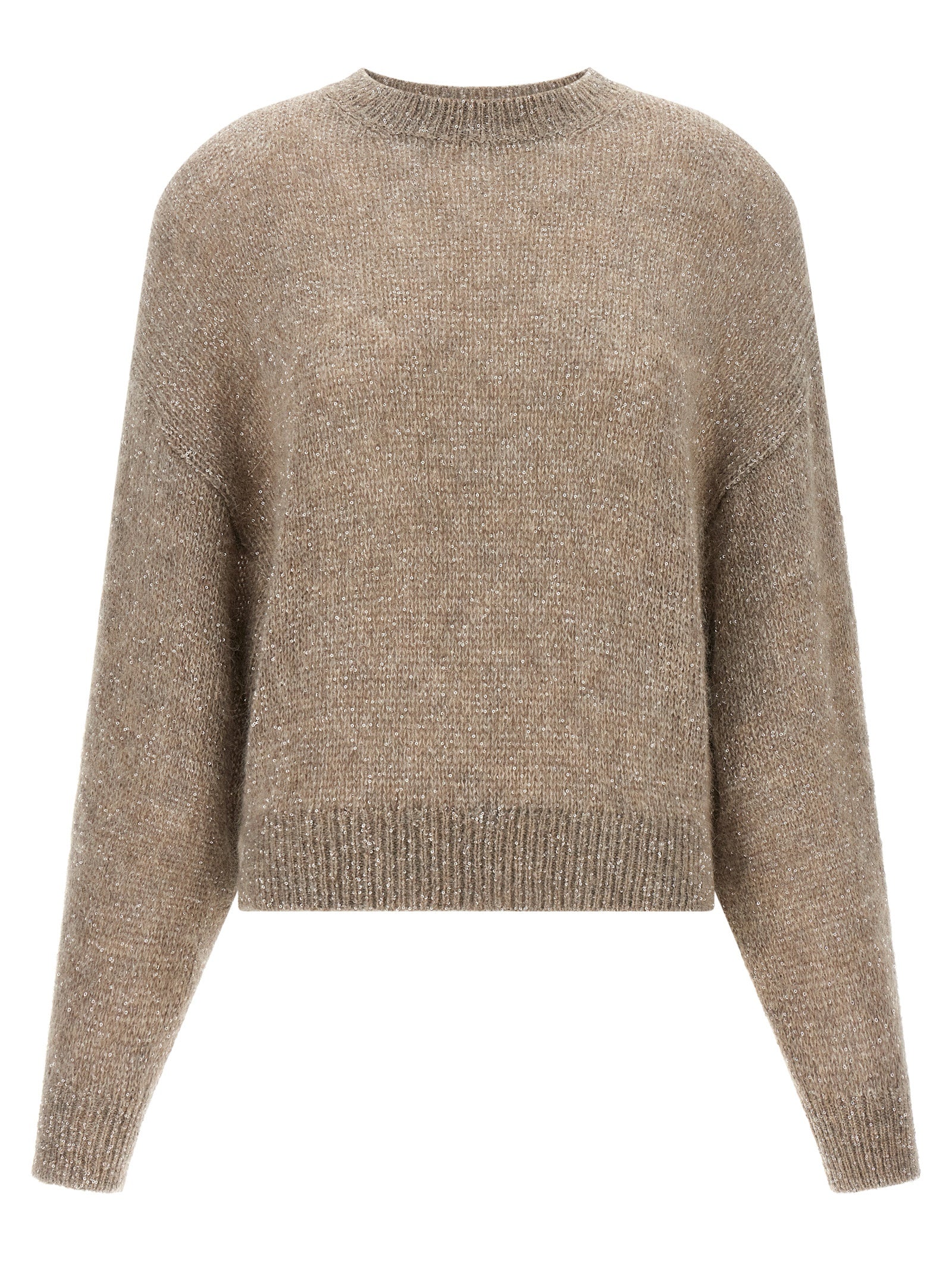 Brunello Cucinelli Beige Polyamid-Strickjacke