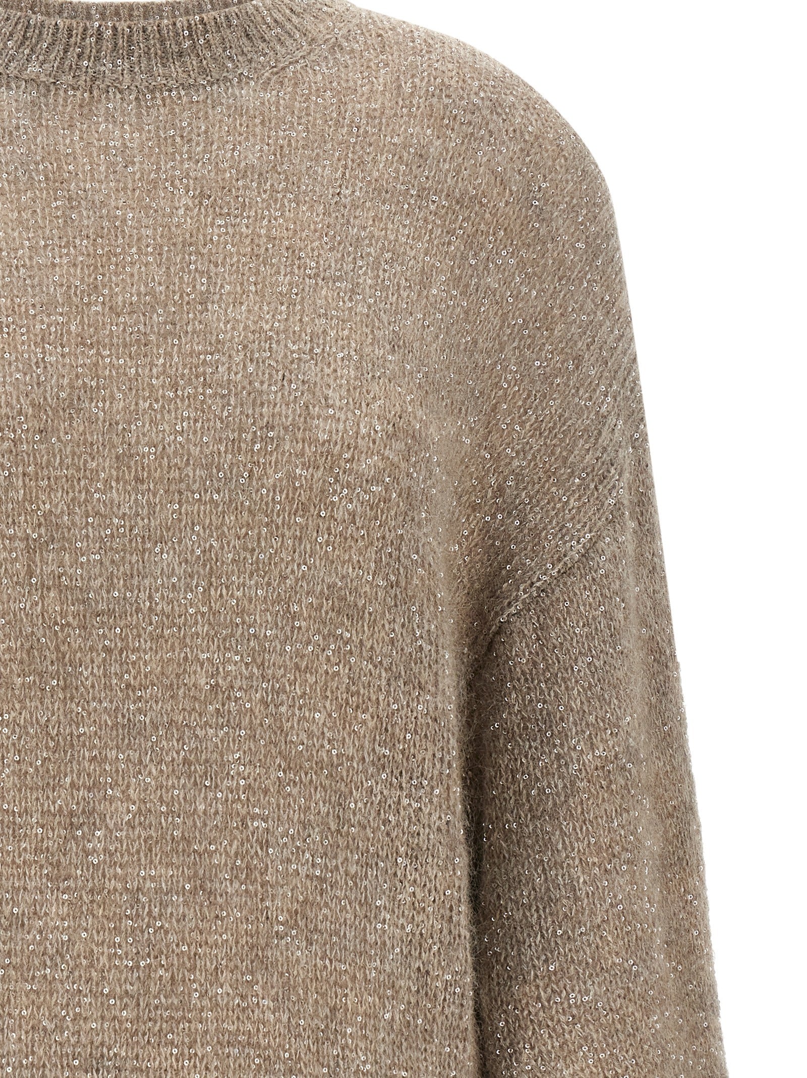 Brunello Cucinelli Beige Polyamid-Strickjacke