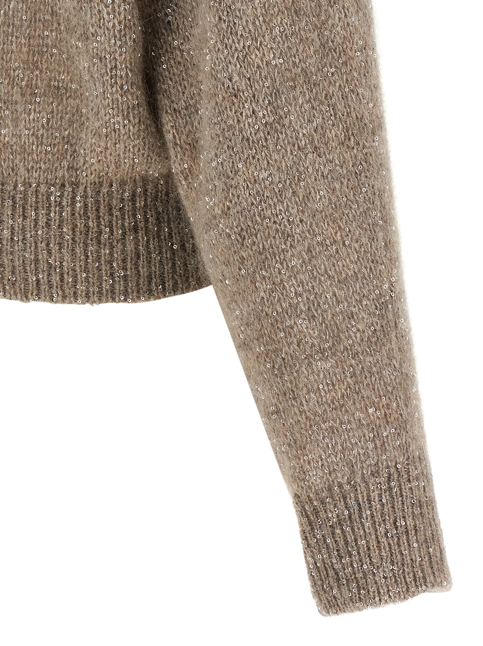 Brunello Cucinelli Beige Polyamid-Strickjacke