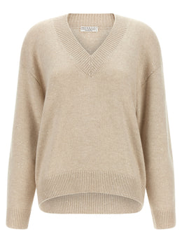 Brunello Cucinelli Beige Cashmere Cardigan