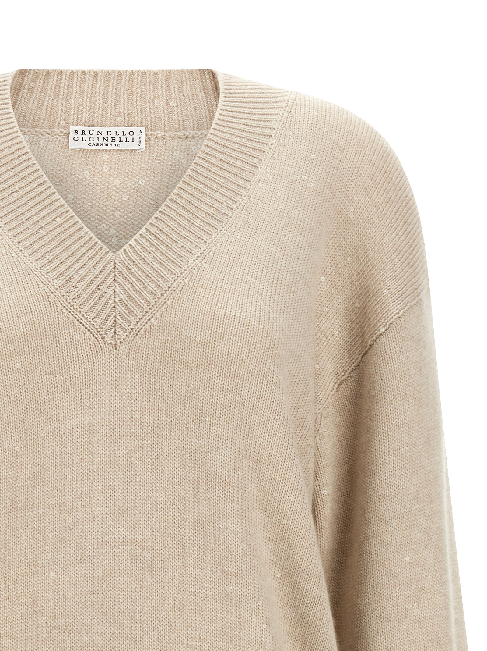 Brunello Cucinelli Beige Cashmere Cardigan