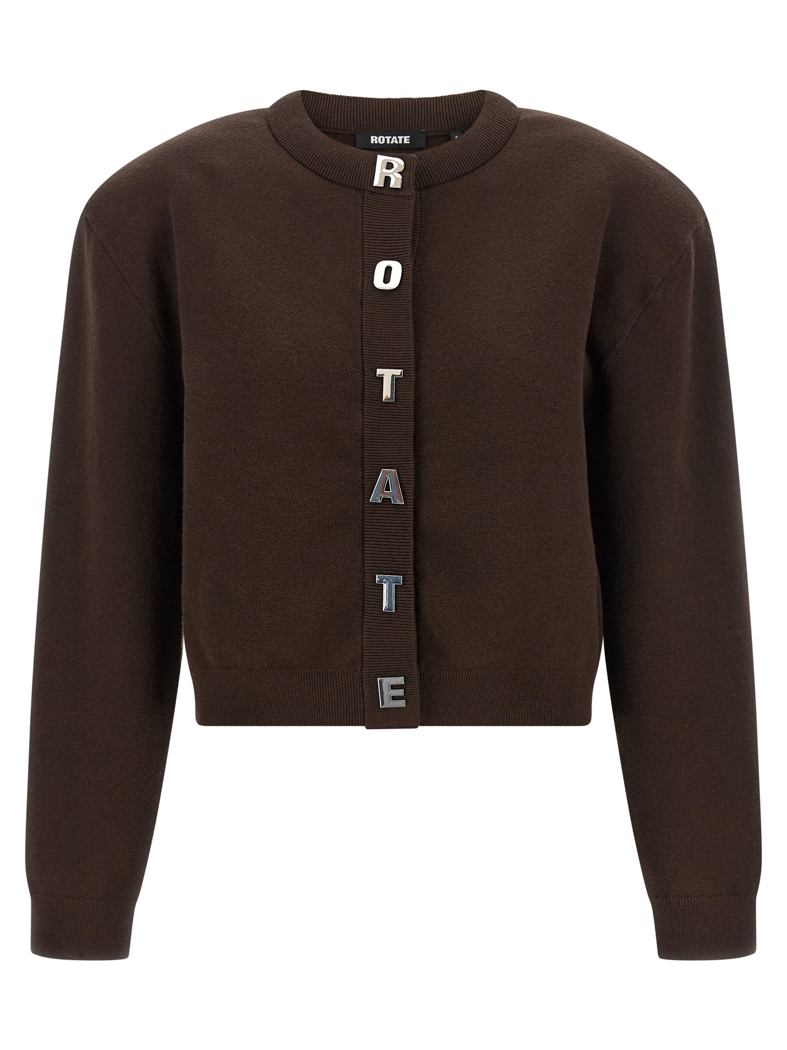ROTATE BIRGER CHRISTENSEN Brauner Cardigan aus Bio-Baumwolle