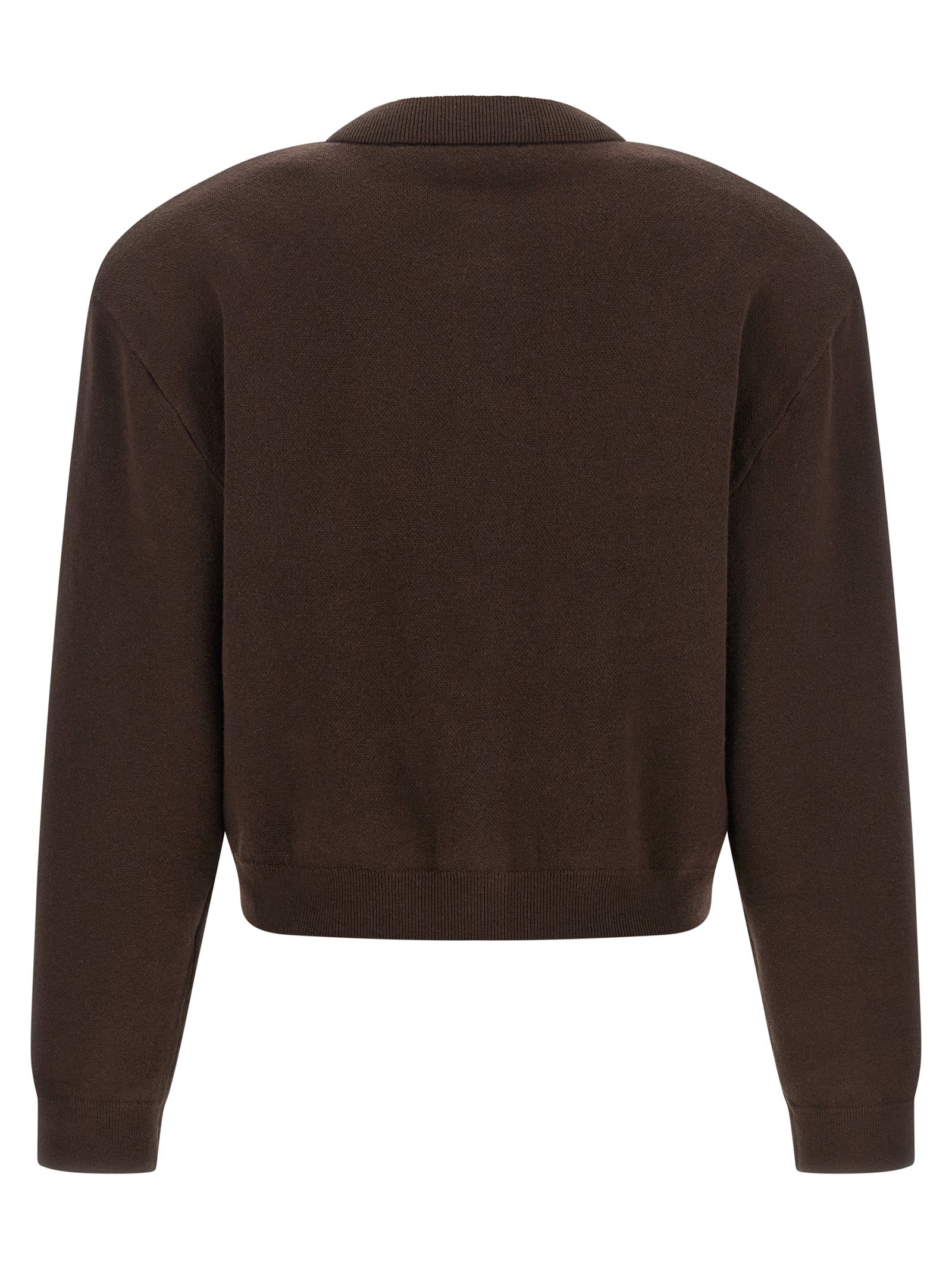 ROTATE BIRGER CHRISTENSEN Brauner Cardigan aus Bio-Baumwolle