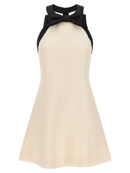 Valentino Garavani Kurzes Zweifarbenkleid aus Schurwolle