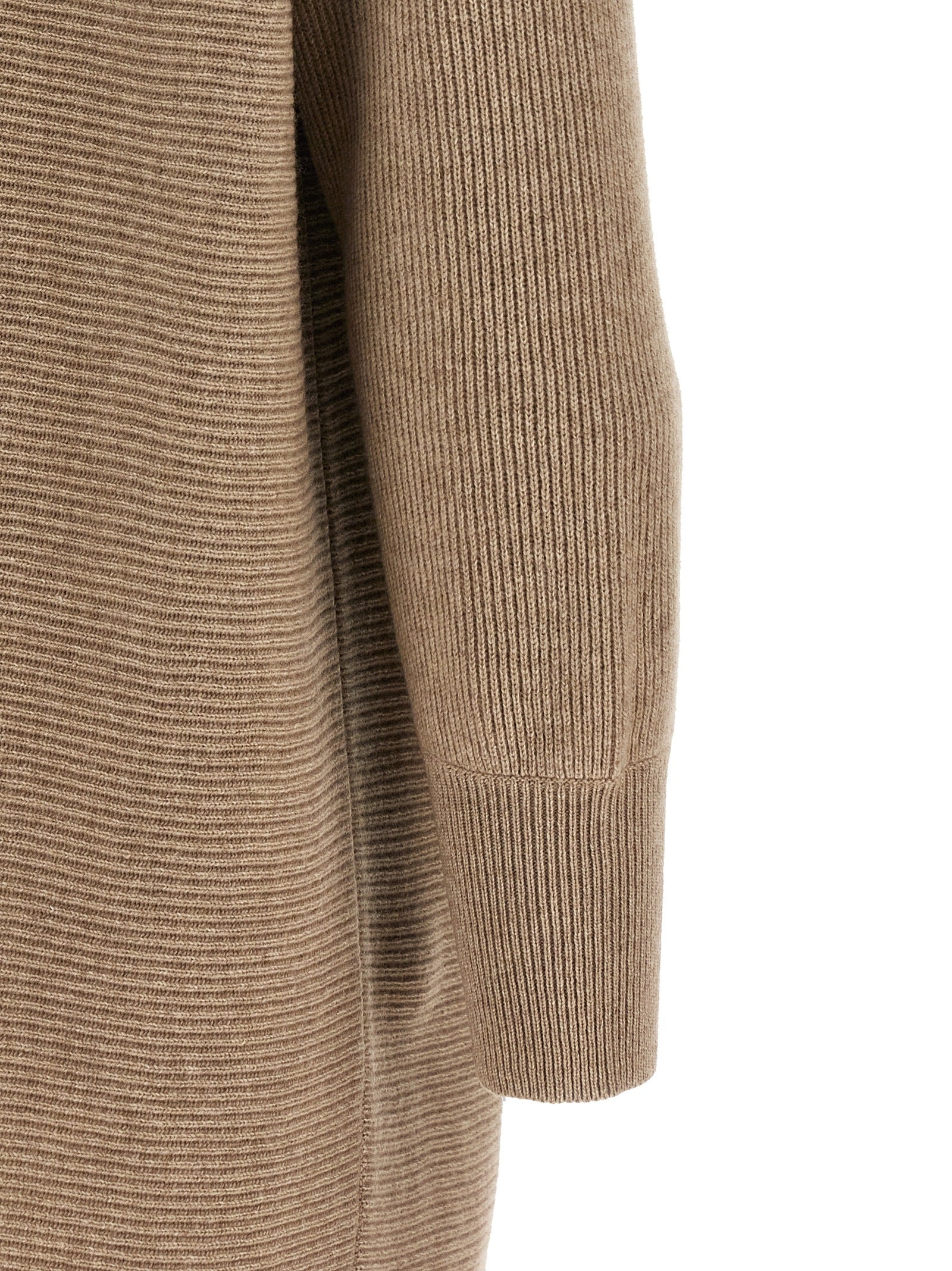 Brunello Cucinelli Kurzes Kleid aus beiger Schurwolle