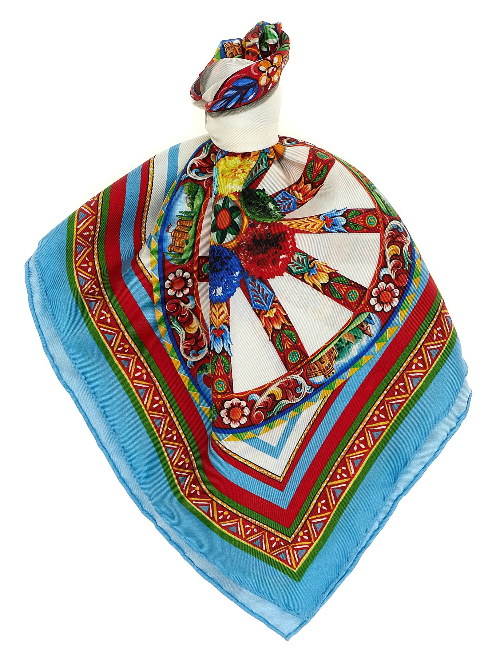 Dolce & Gabbana Mehrfarbiger Seidenschal