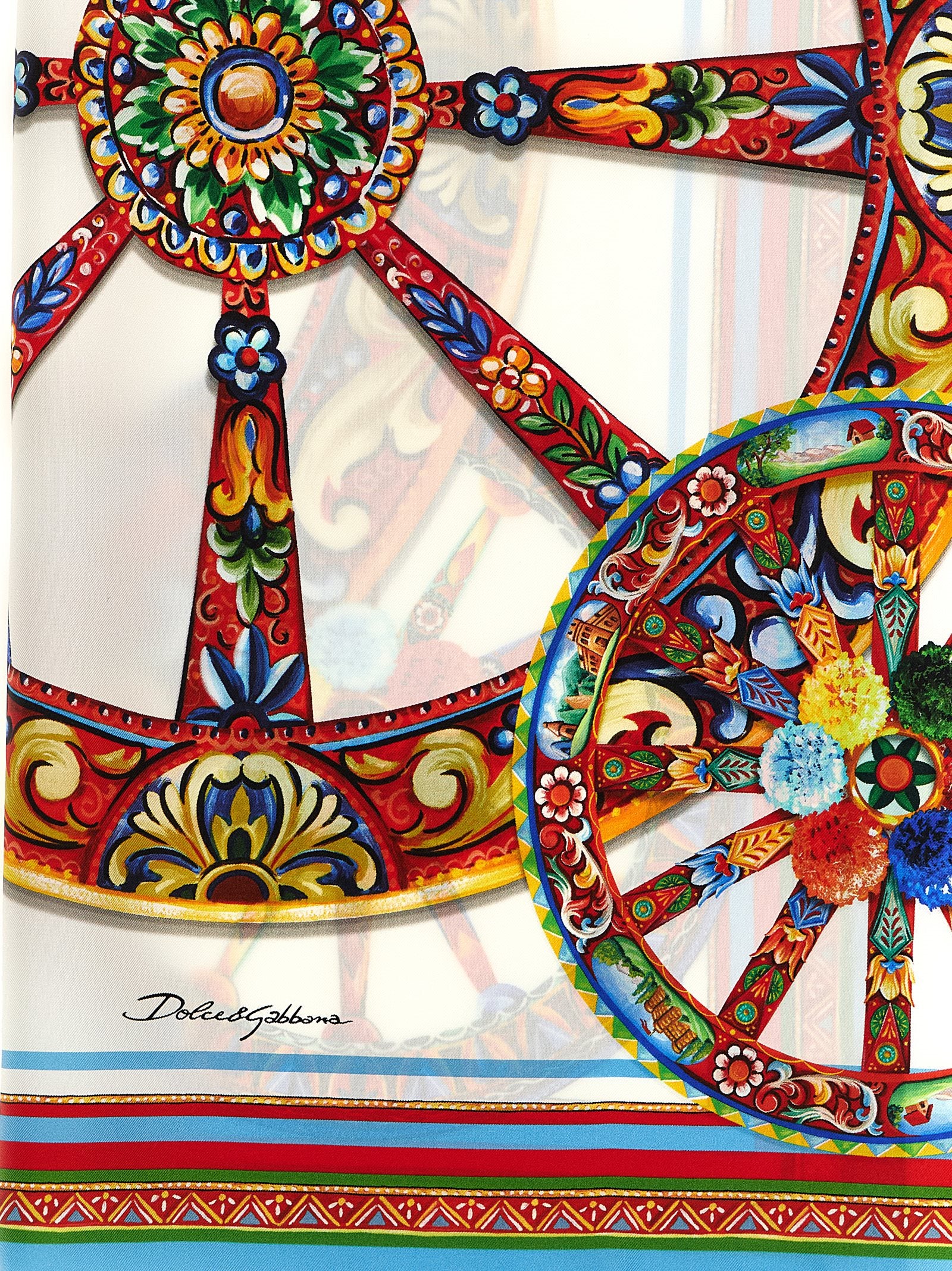Dolce & Gabbana Mehrfarbiger Seidenschal