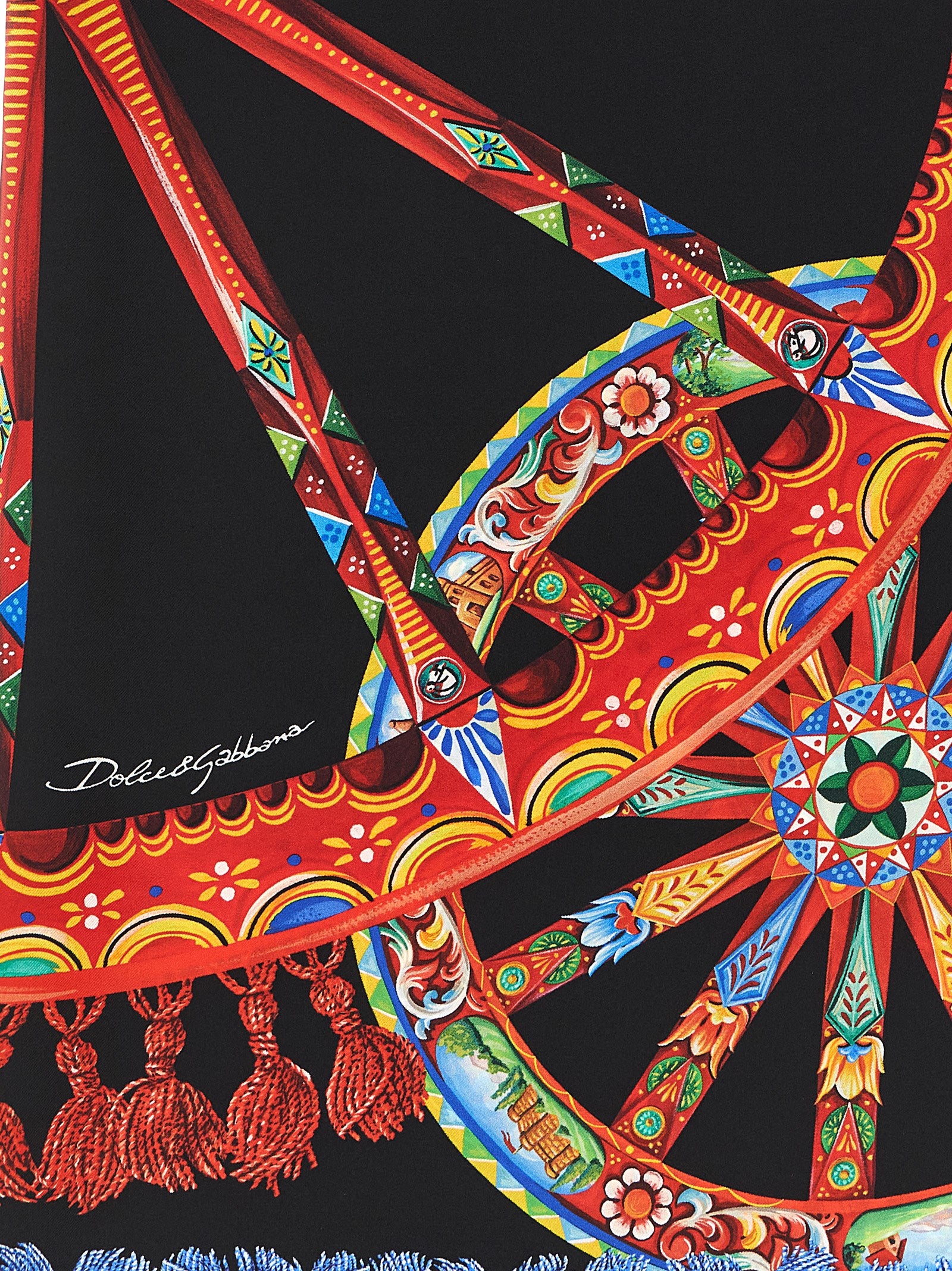 Dolce & Gabbana Mehrfarbiger Seidenschal