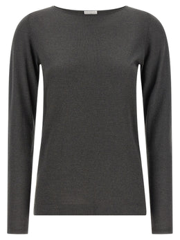 Brunello Cucinelli Grauer Kaschmir-Strickjacke
