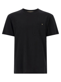 Valentino Garavani Schwarzes Baumwoll-T-Shirt