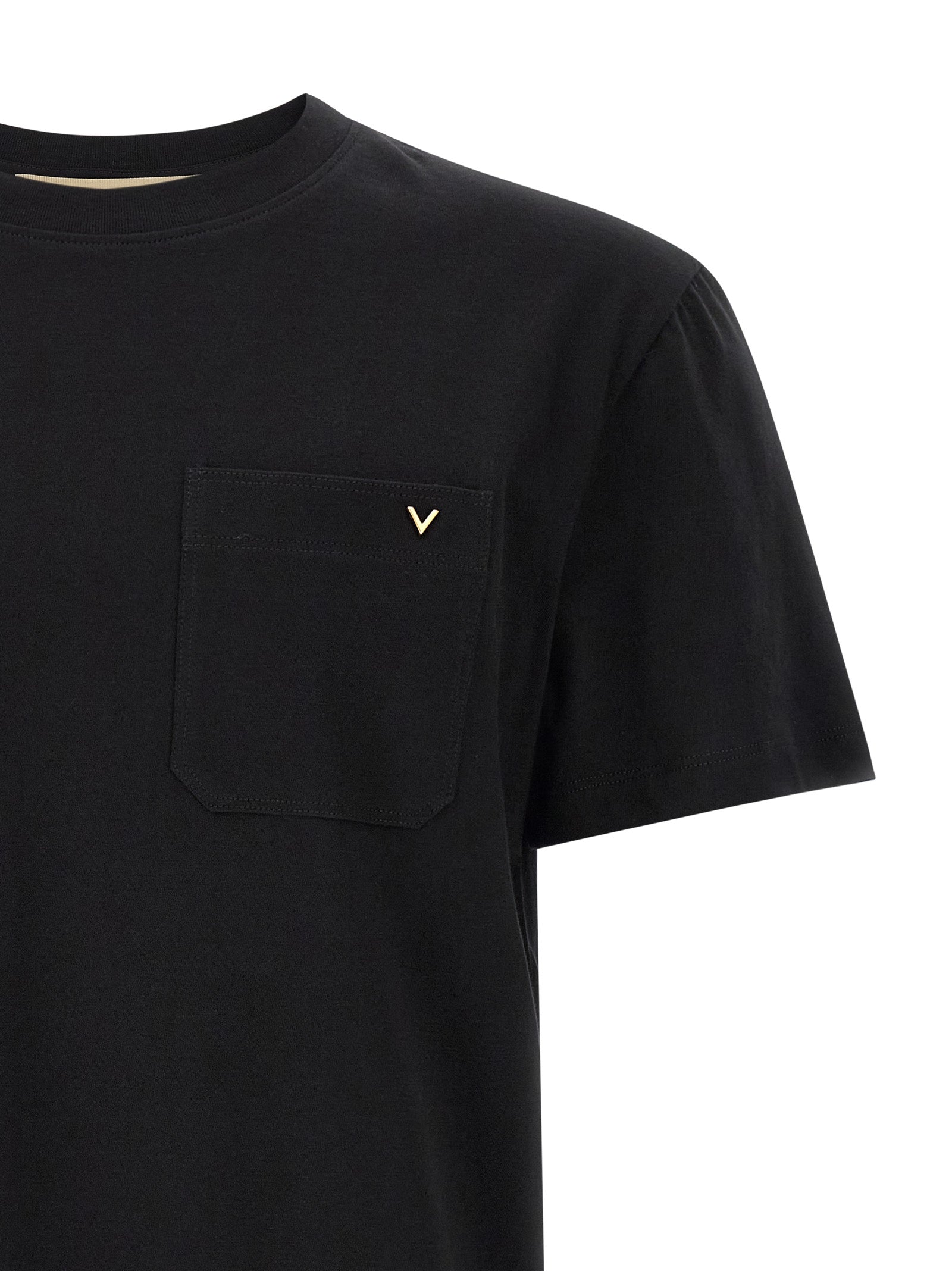 Valentino Garavani Schwarzes Baumwoll-T-Shirt