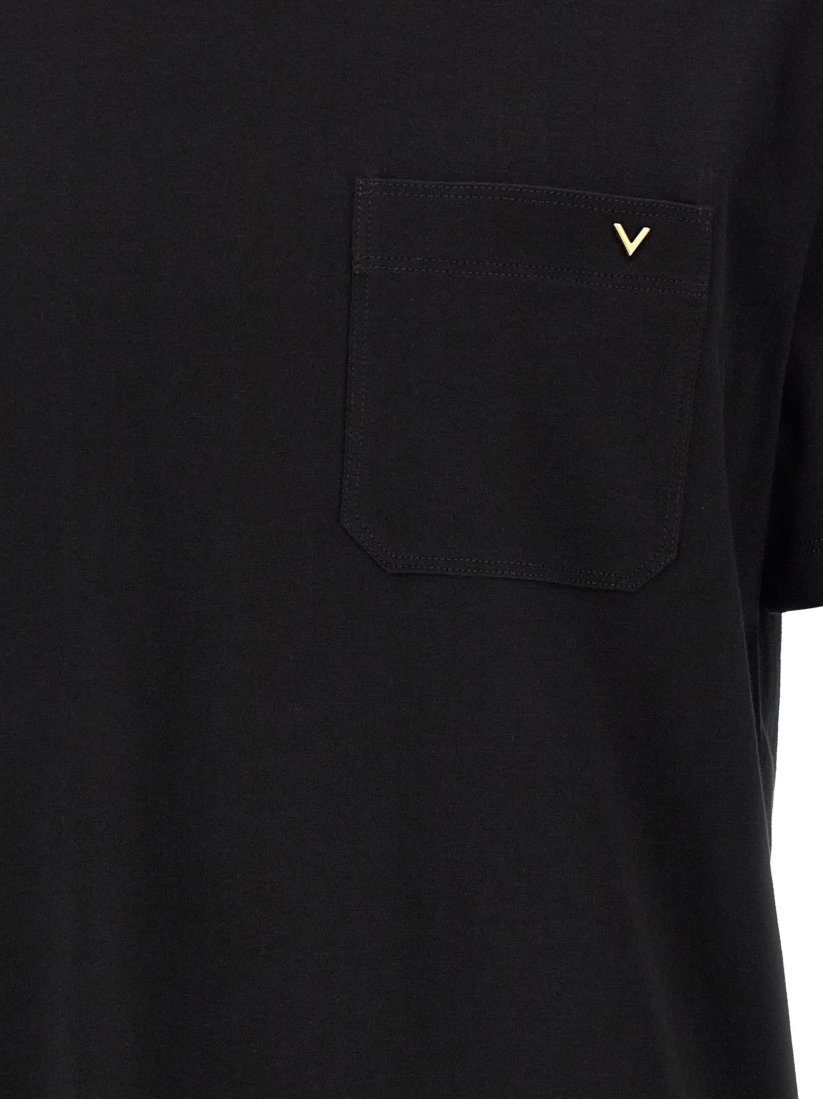 Valentino Garavani Schwarzes Baumwoll-T-Shirt