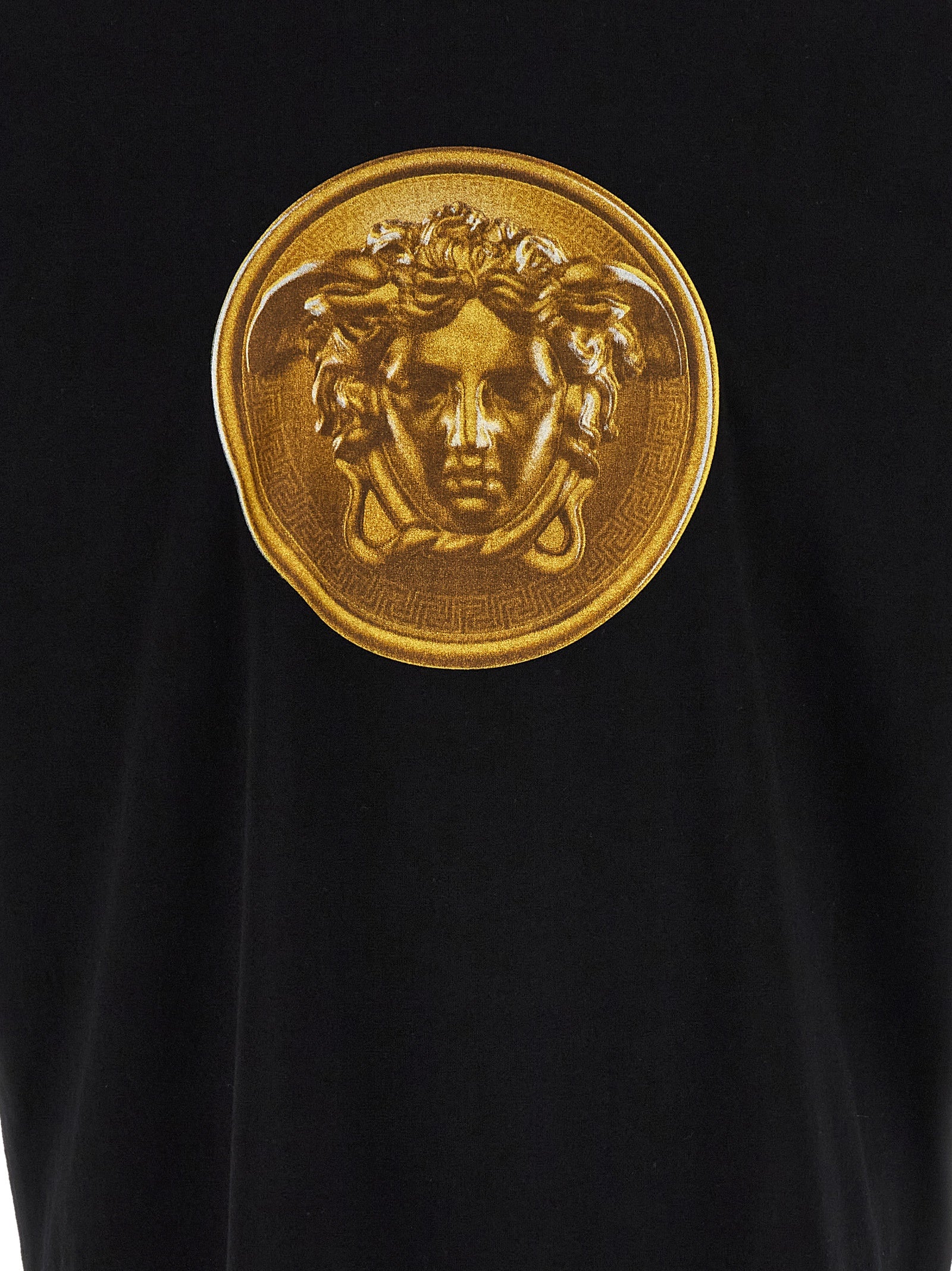 Versace Schwarzes Baumwoll-T-Shirt