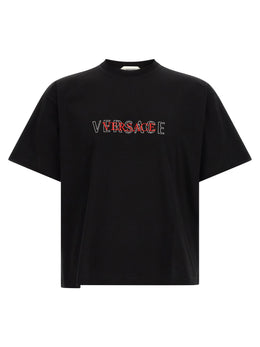 Versace Schwarzes Baumwoll-T-Shirt