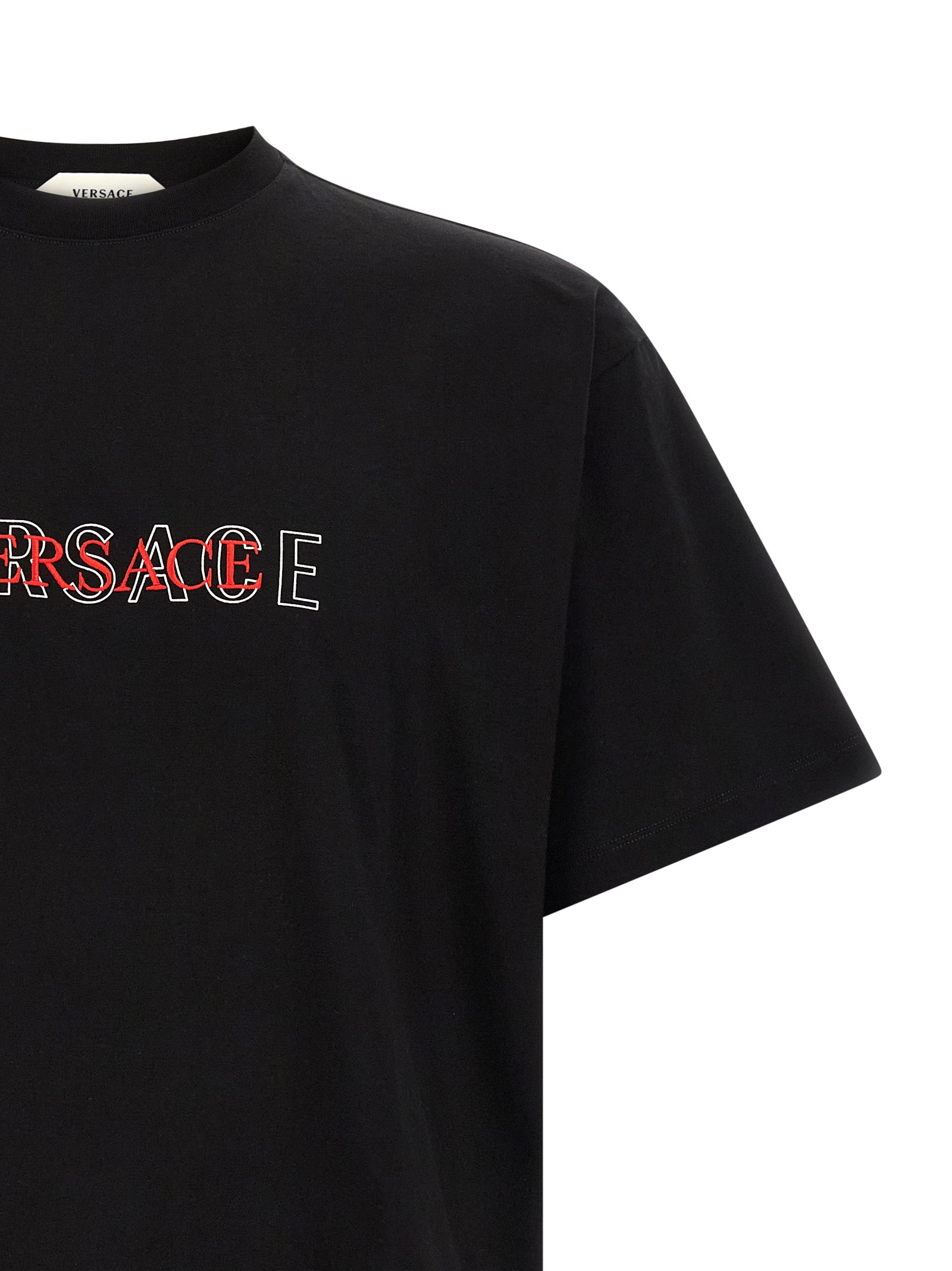 Versace Schwarzes Baumwoll-T-Shirt