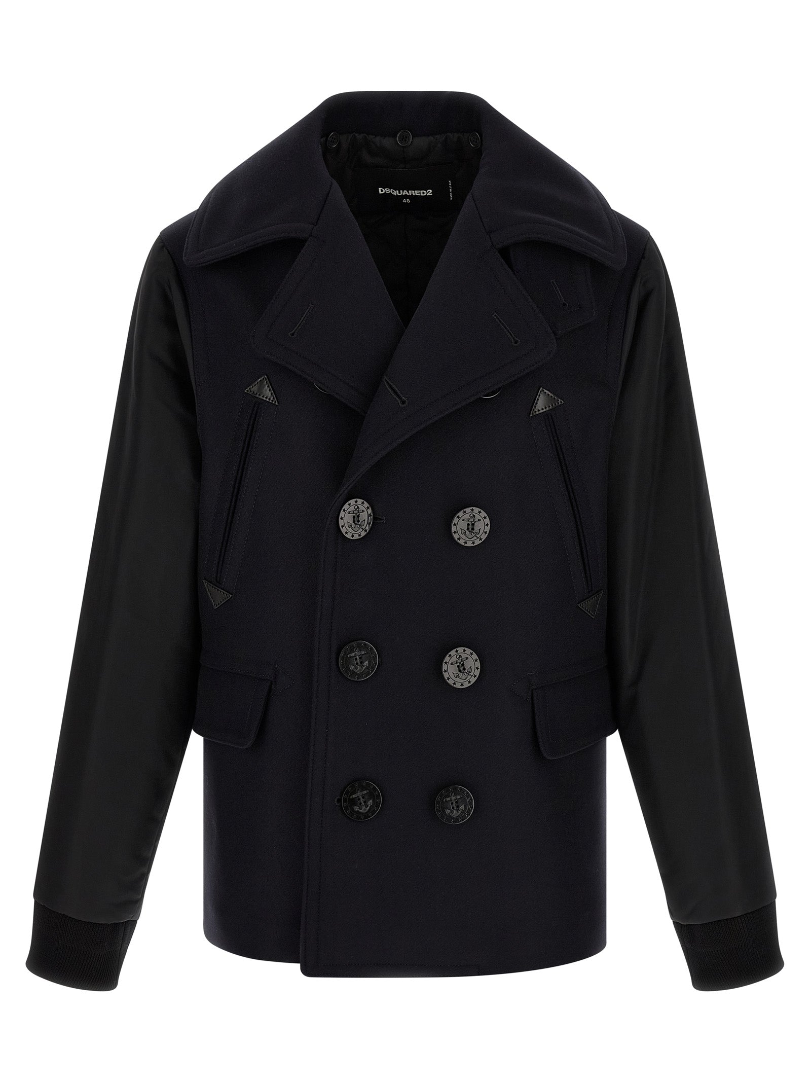 Dsquared² Blauer Wollmantel