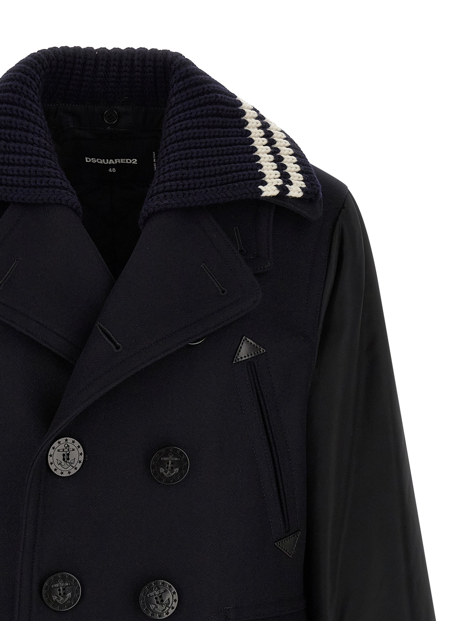 Dsquared² Blauer Wollmantel