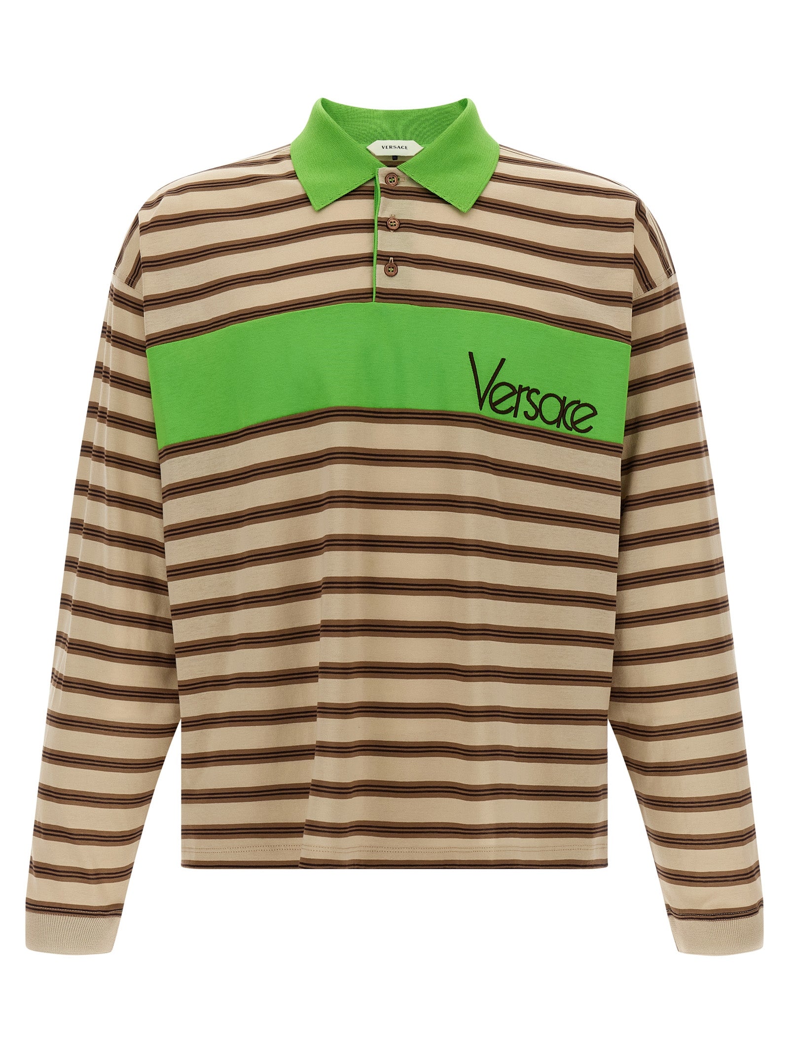 Versace Mehrfarbiges Polohemd aus Baumwolle