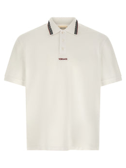 Versace Weißes Poloshirt aus Baumwolle